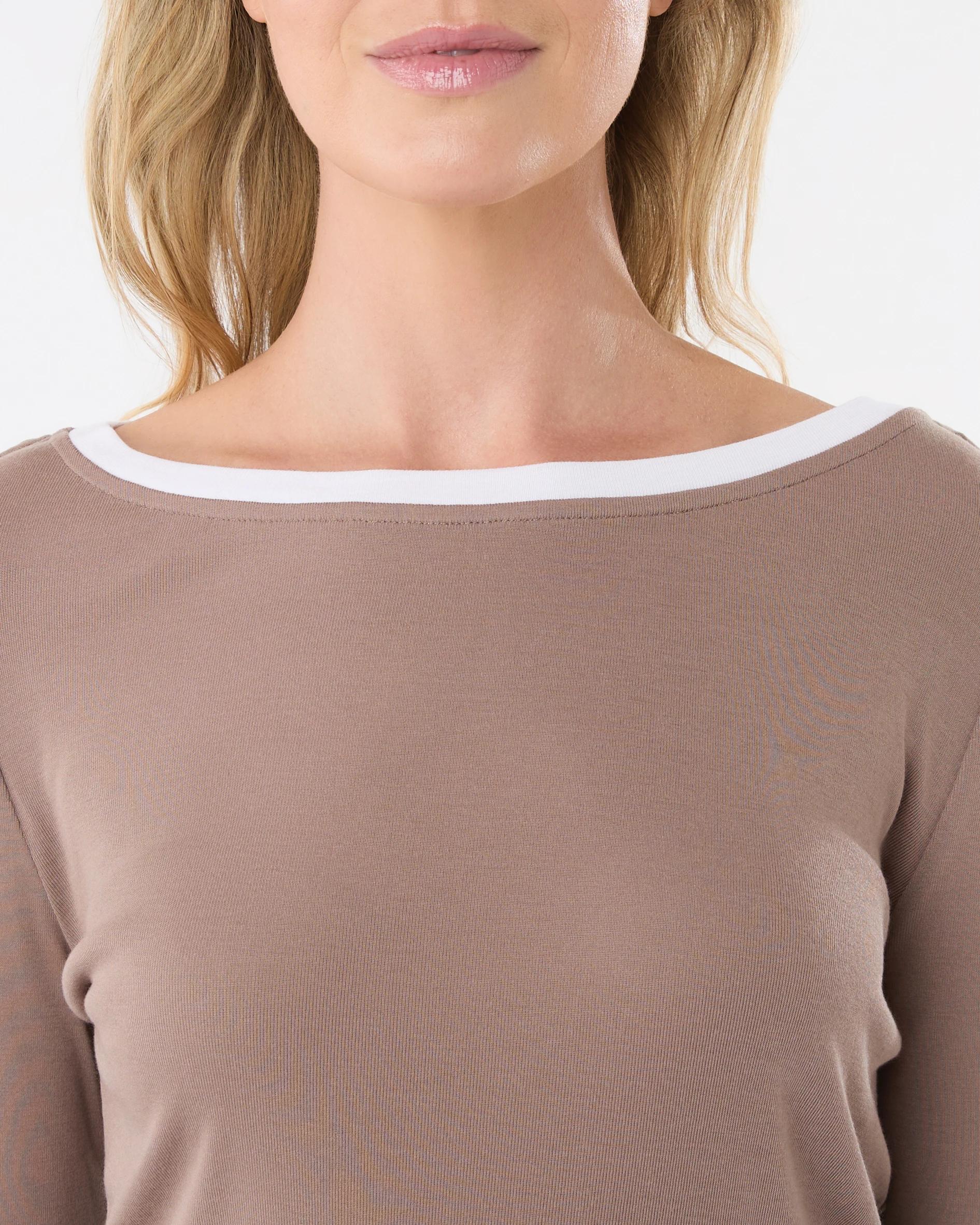 5 Long Sleeve Double Layer Top Taupe Brn, 5 of 6