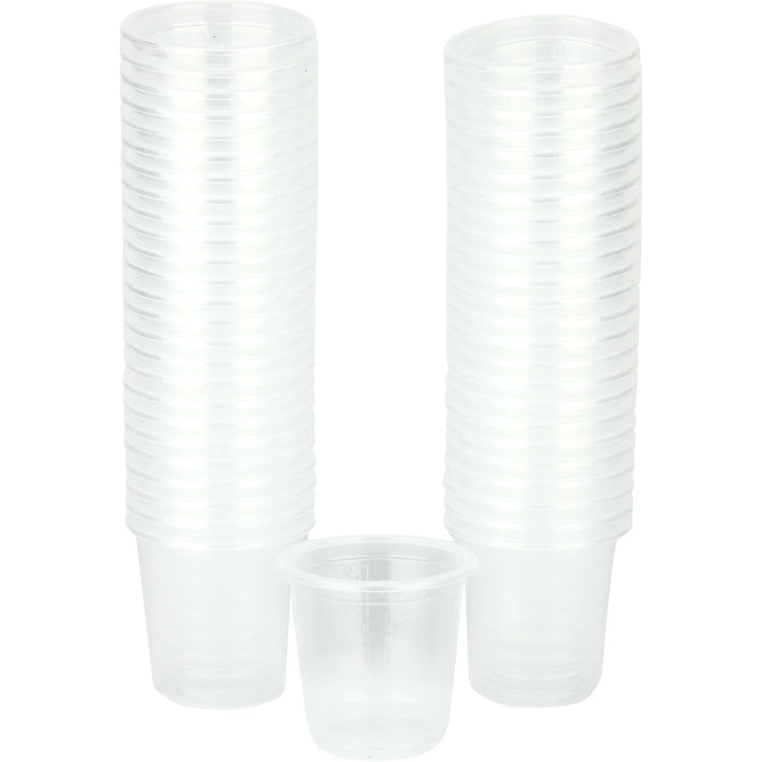 1 Made 2 Party Clear Plastic Shot Glasses 30ml (Pack of 50), 1 of 3