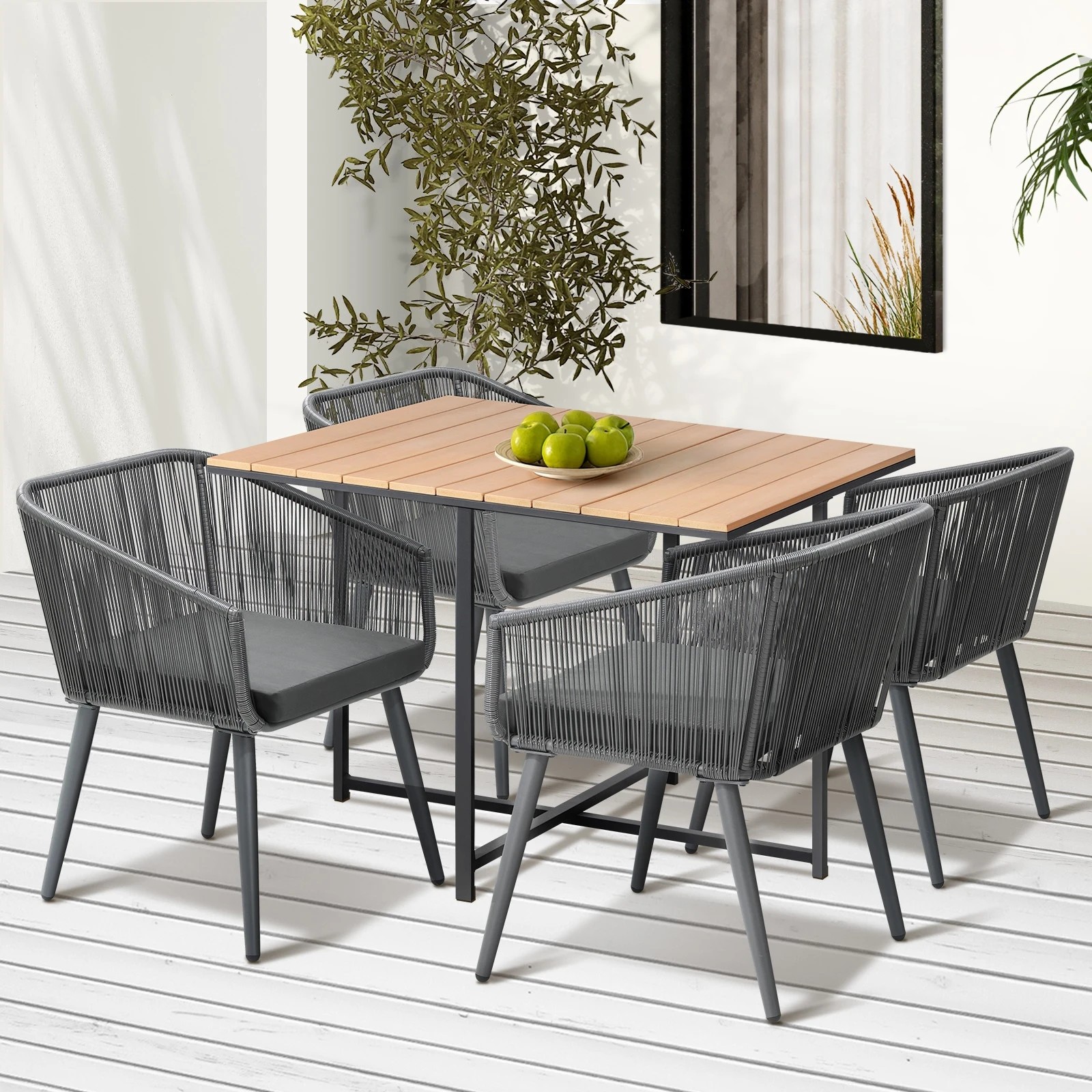 3 Livsip 5pcs Outdoor Dining Set Furniture Table Lounge Chairs Patio Setting - Multi, 3 of 9