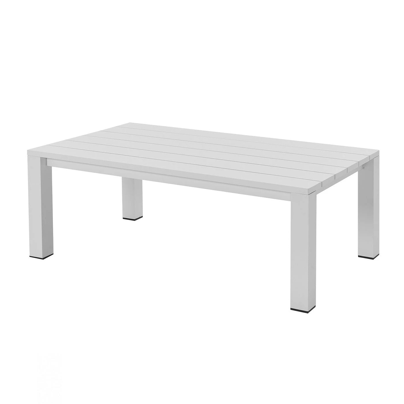 9 Moda Living Manly 4 Seater White Aluminium Sofa Lounge Set - Textured Grey Cushions - White, 9 of 10