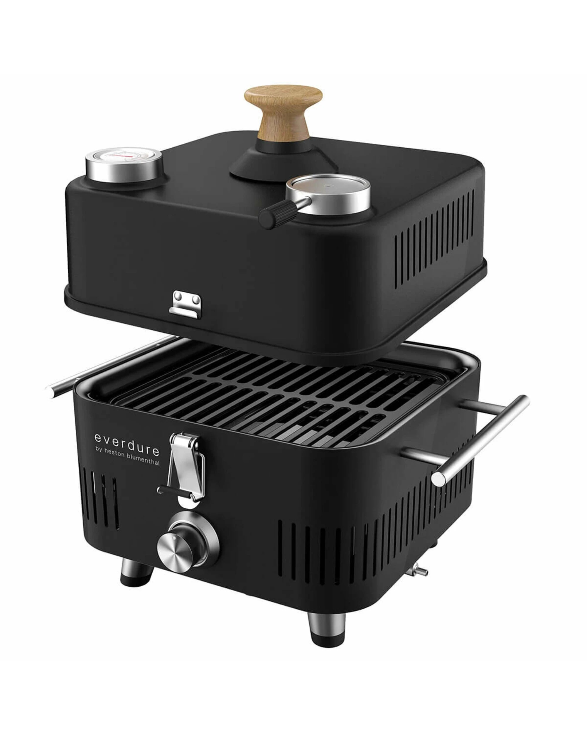1 Everdure Cube Pro Flame 360 Portable Gas BBQ Black, 1 of 5