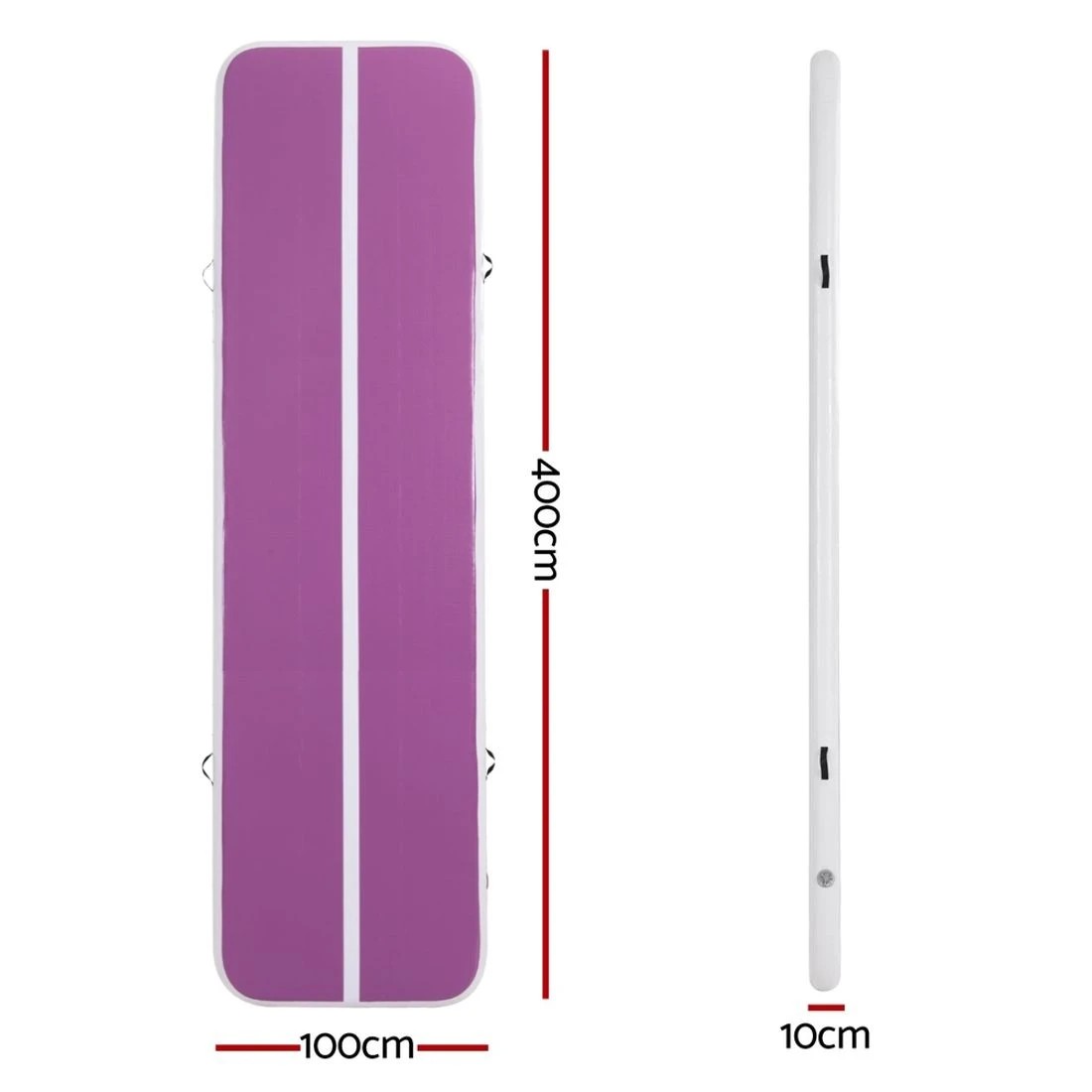 2 Everfit 4M Air Track Gymnastics Tumbling Exercise Cheerleading Mat Inflatable - Purple, 2 of 6