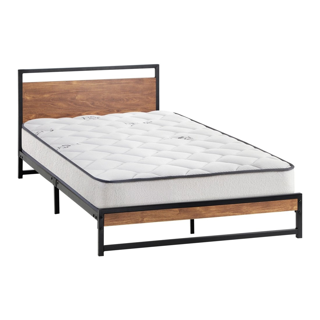 5 Oikiture Metal Bed Frame King Single Beds Platform With Mattress
 - Black, 5 of 7