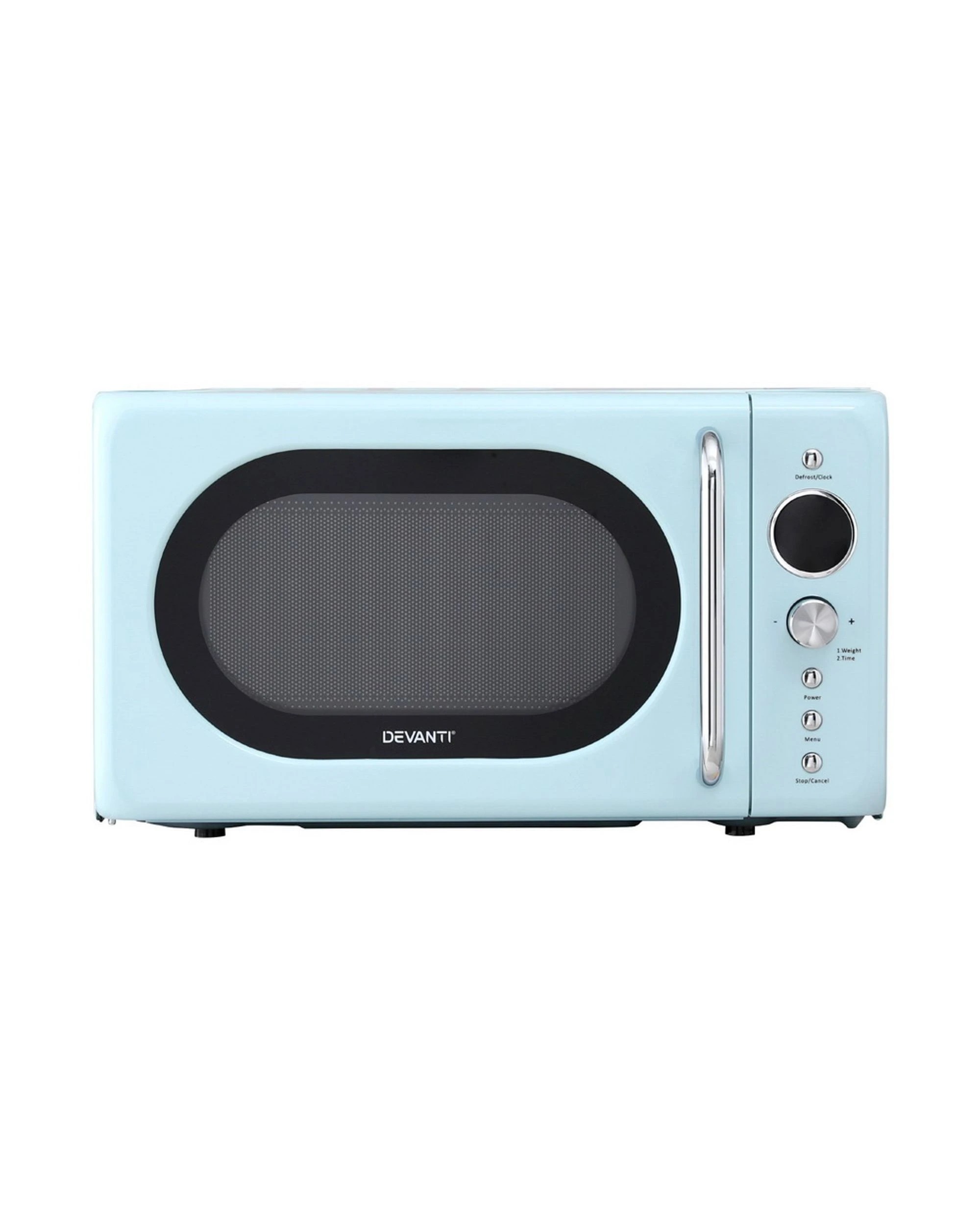 3 Devanti 20L Microwave Oven 700W - Blue, 3 of 7