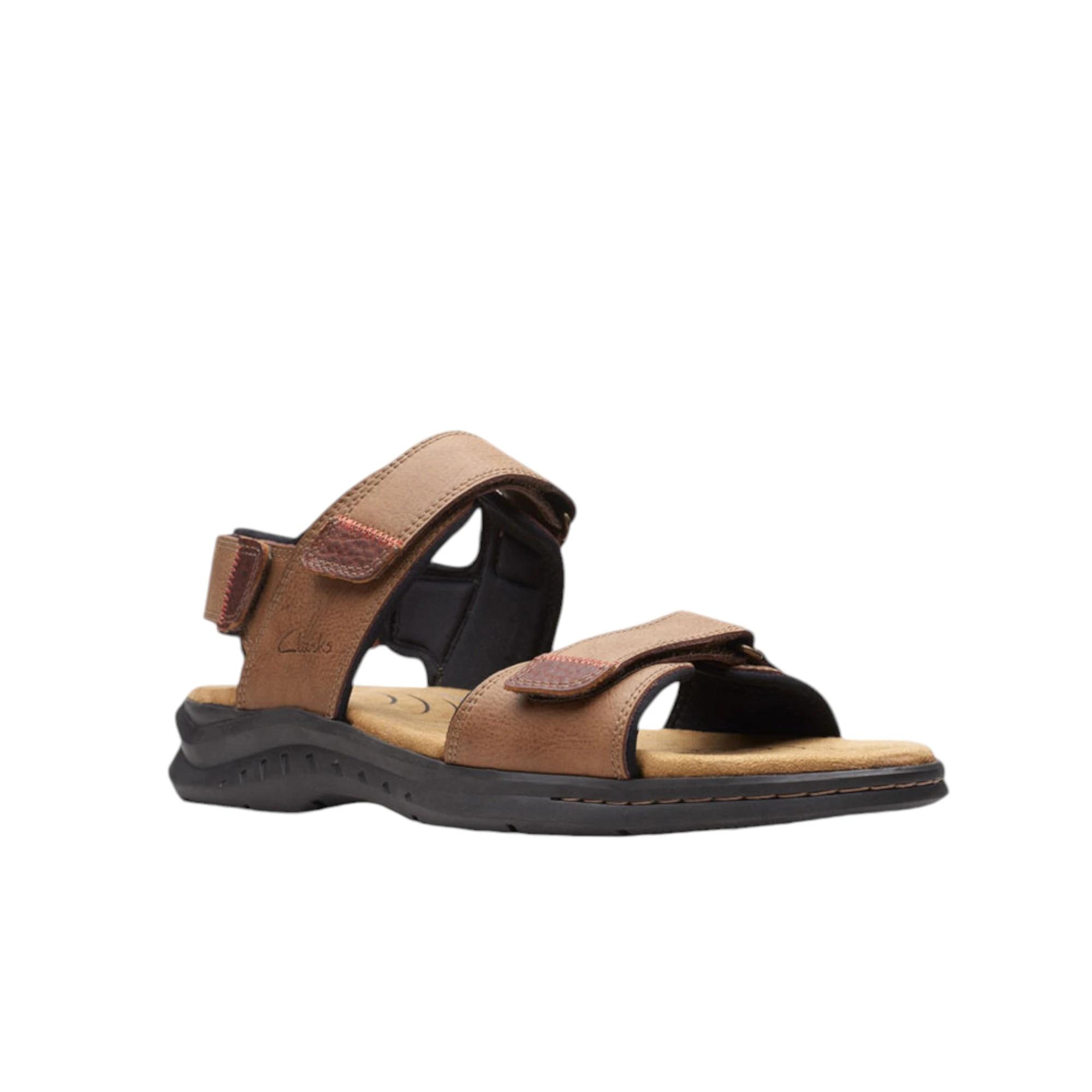 3 Clarks Mens Hapsford Creek Shoes Leather Sandals TAN, 3 of 7