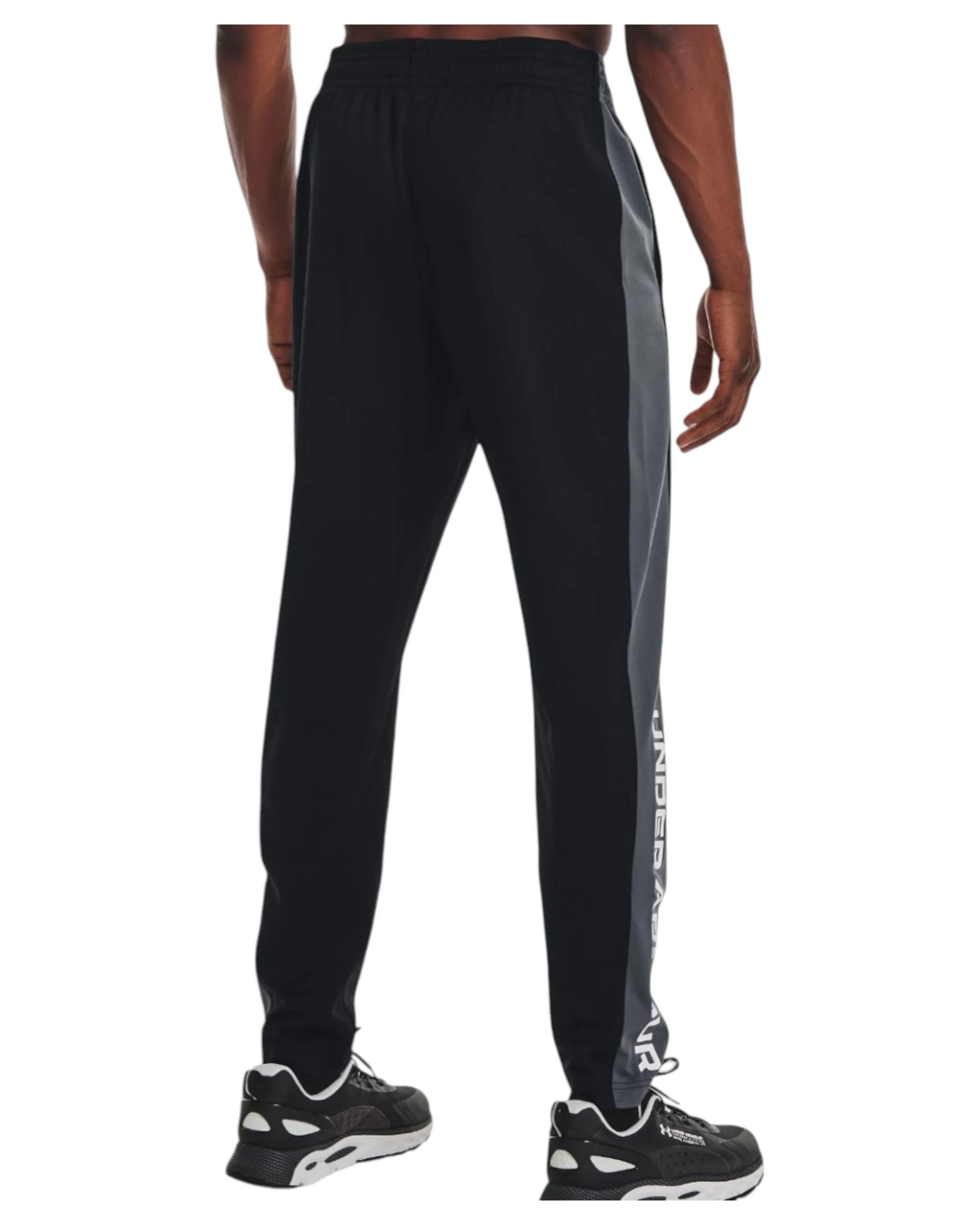 2 Under Armour Mens Brawler Pants Black/Grey Joggers Athletic Trackies BLACK/GREY, 2 of 6
