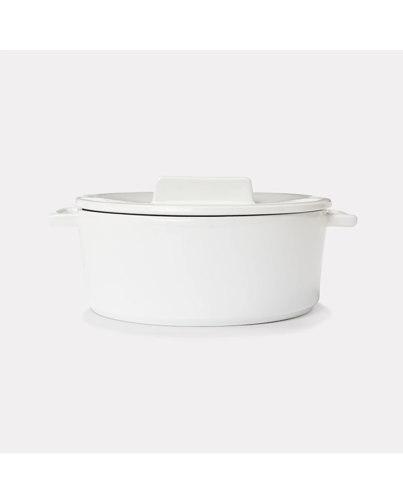 Round Casserole White