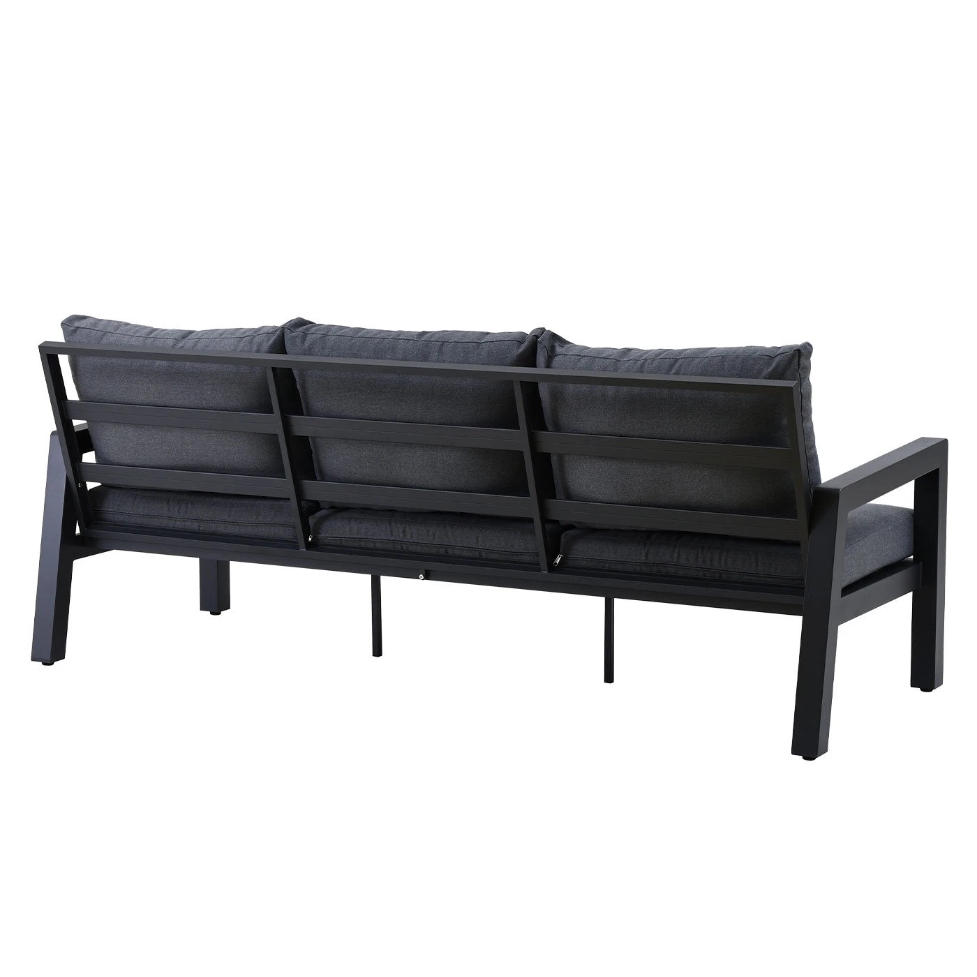 1 Moda Living Bronte 3-Seater Aluminium Outdoor Sofa with Cushion - Charcoal, 1 of 4