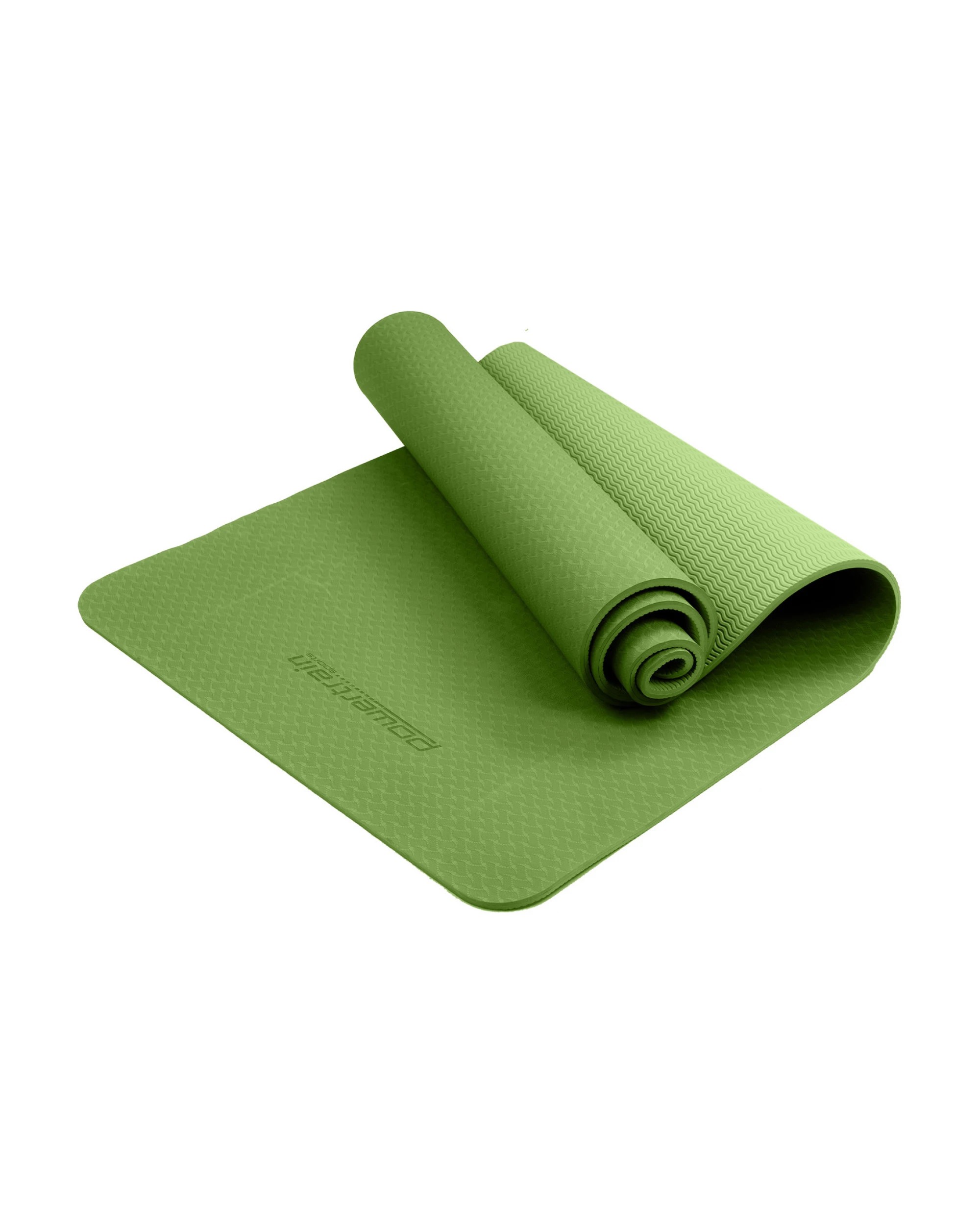 4 Powertrain TPE Pilates Exercise Yoga Mat Workout 6mm Home Gym 183cm - Green, 4 of 7
