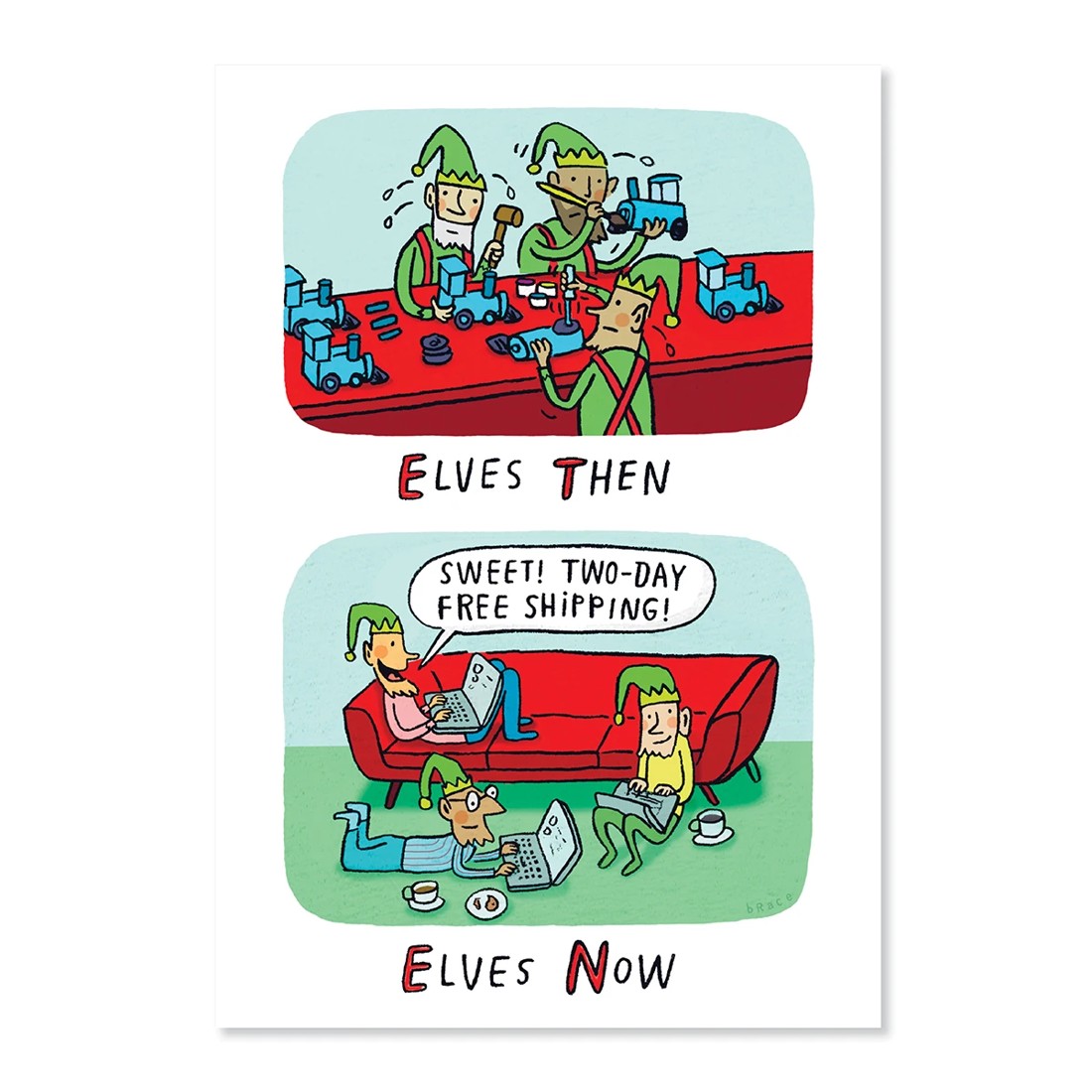 3 Hallmark Christmas Card - Elves, 3 of 3