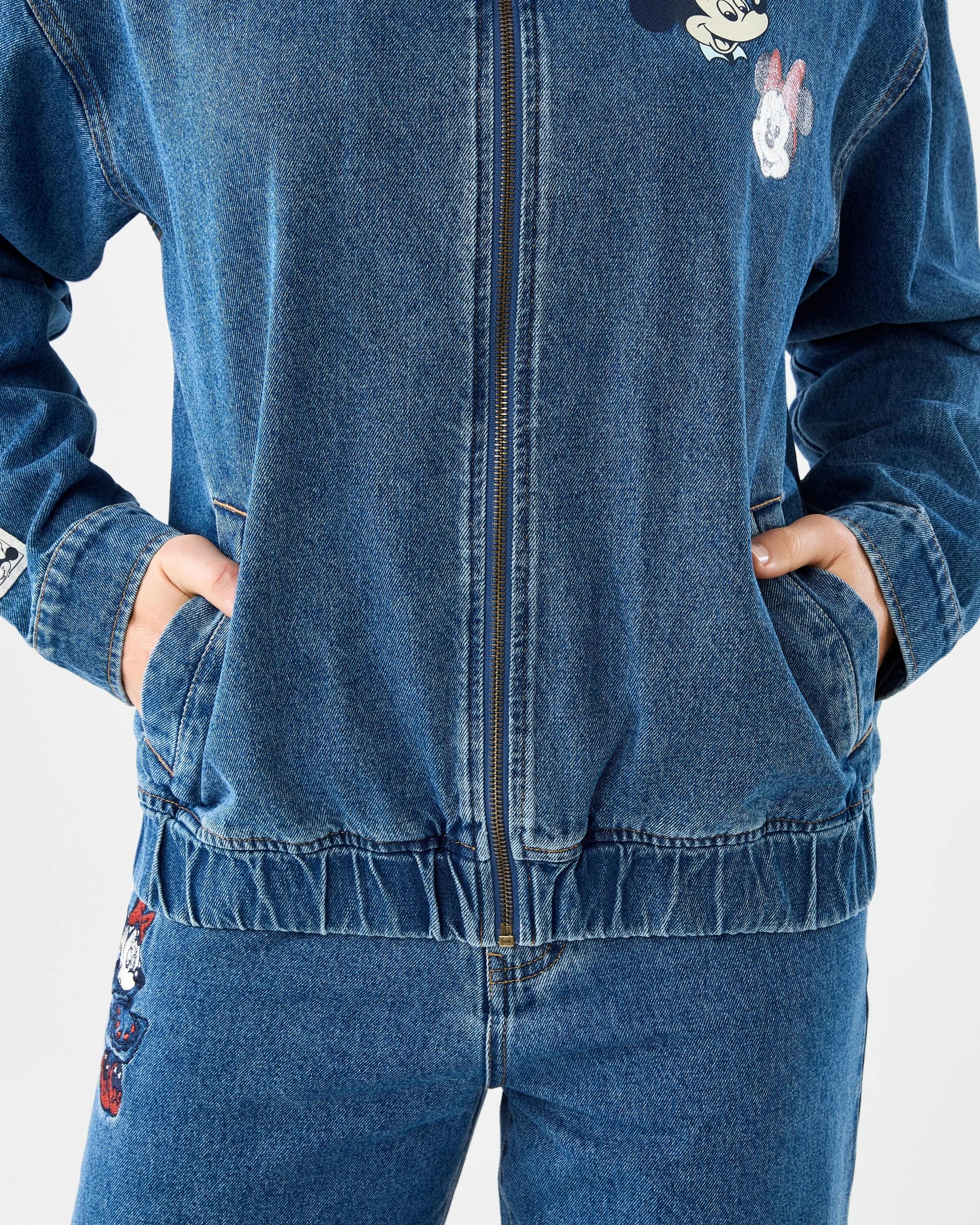 7 Mickey Mouse License Denim Bomber Jacket Mickey, 7 of 10