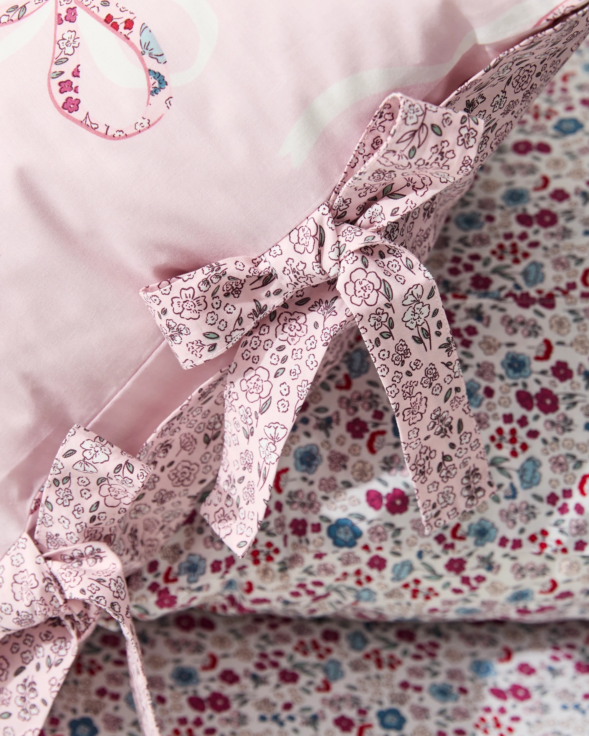 5 Target Becky Bow Australian Cotton Reversible Quilt Cover Set - Single Bed - Pink, 5 of 5