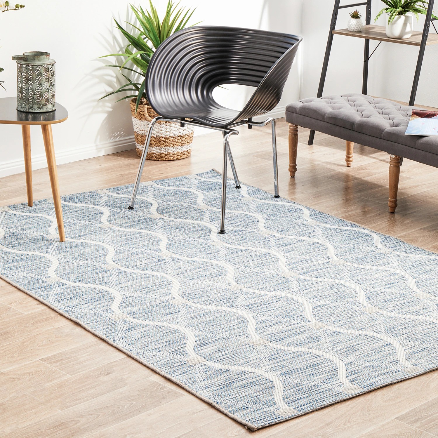 1 Common Ground Rugs Portico 5501 Outdoor 290x200cm - Large Pet Friendly Floor Rug - Blue, 1 of 8