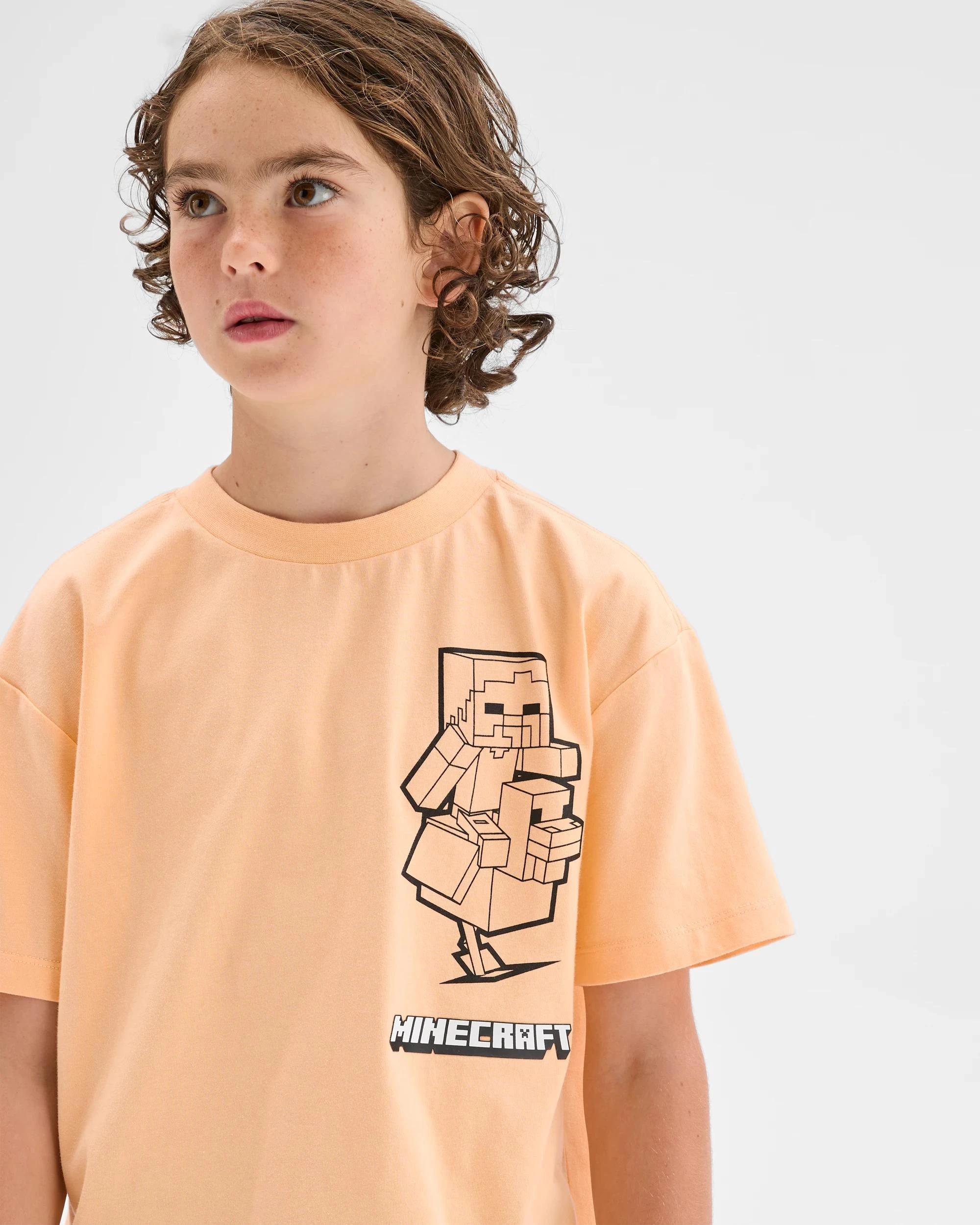 2 Minecraft Harmony Day Australian Cotton Print T-Shirt ORANGE, 2 of 6