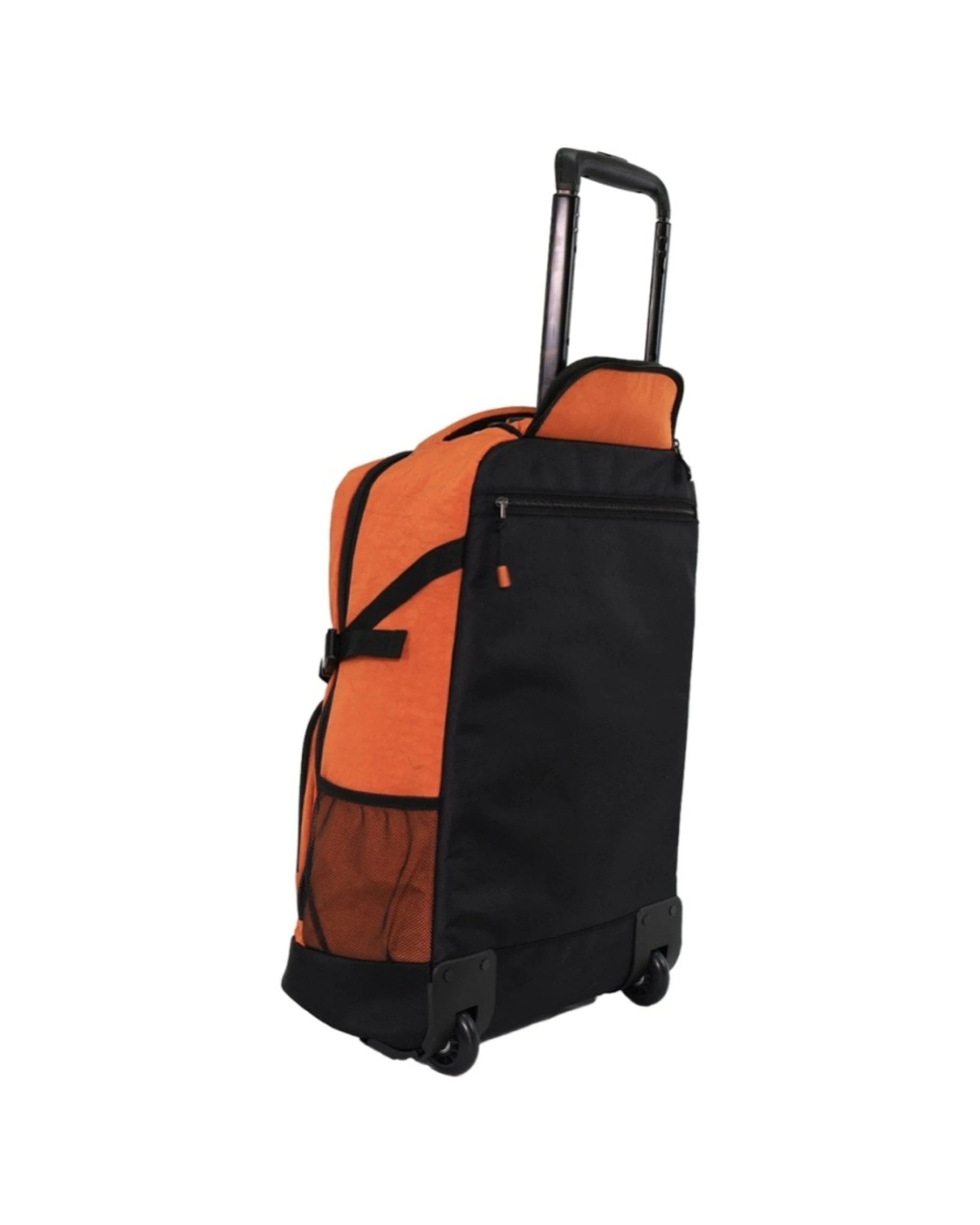 4 Reebok 45L Trekker Lightweight Crushed Nylon Trolley Bag Rolling Ball Bearing Wheels - Orange, 4 of 7