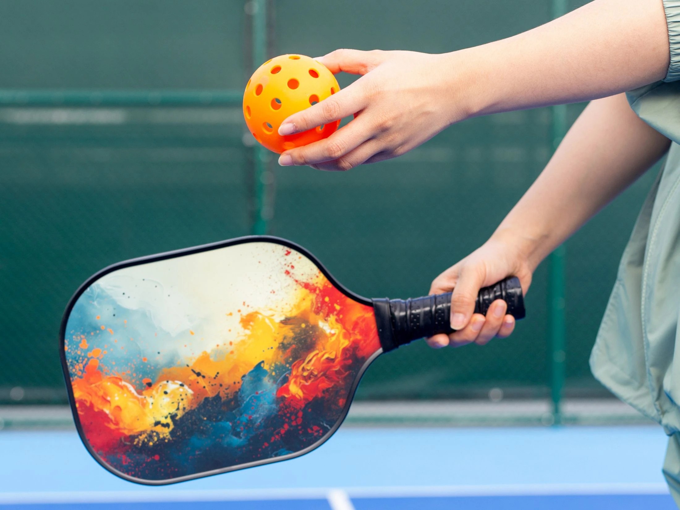 8 Hacienda Pickleball Set with 4 Fiberglass Paddles, 6 Balls, Net, and Carry Bag, 8 of 8