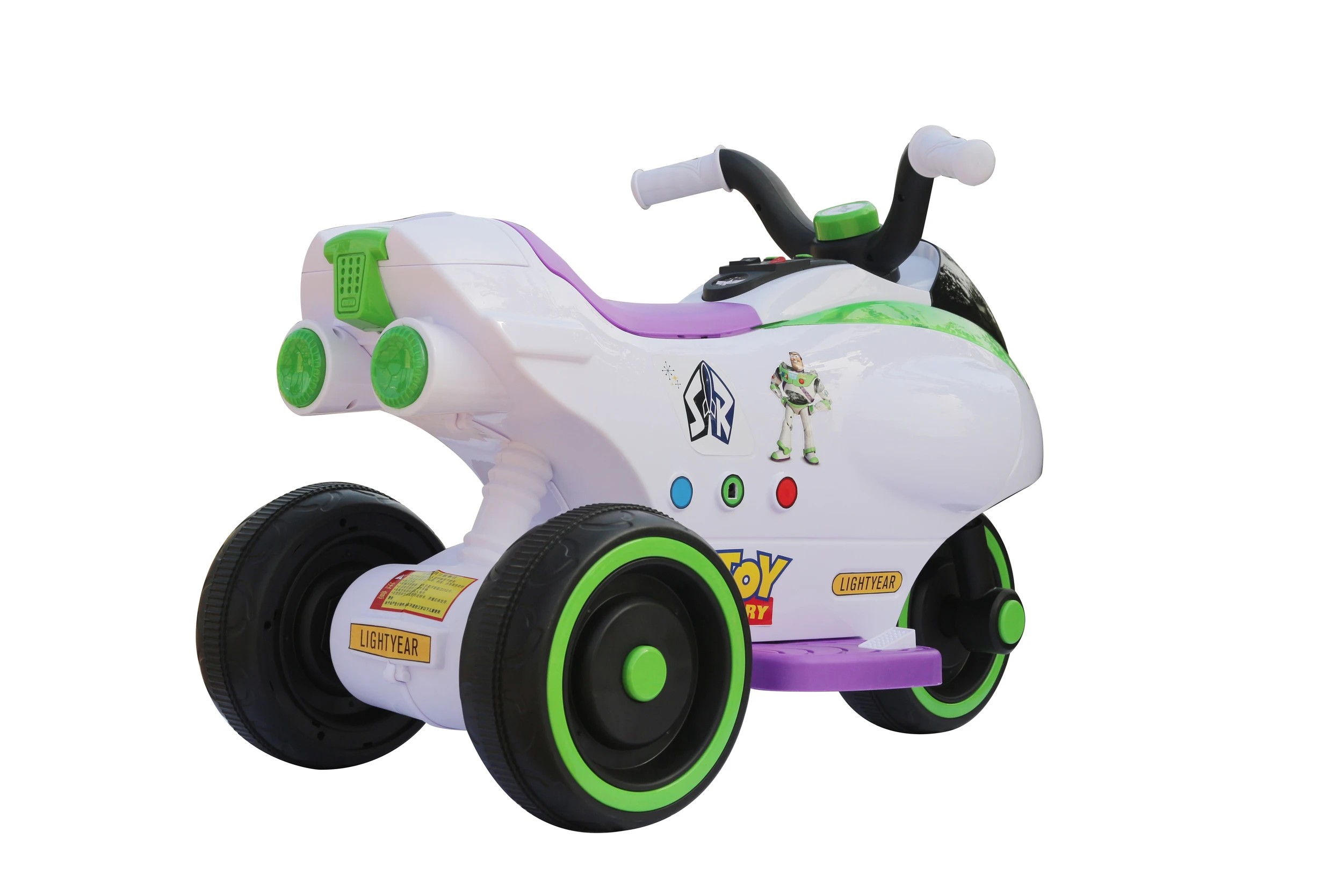 2 Disney Toy Story Buzz 6V Bike - Multi, 2 of 4