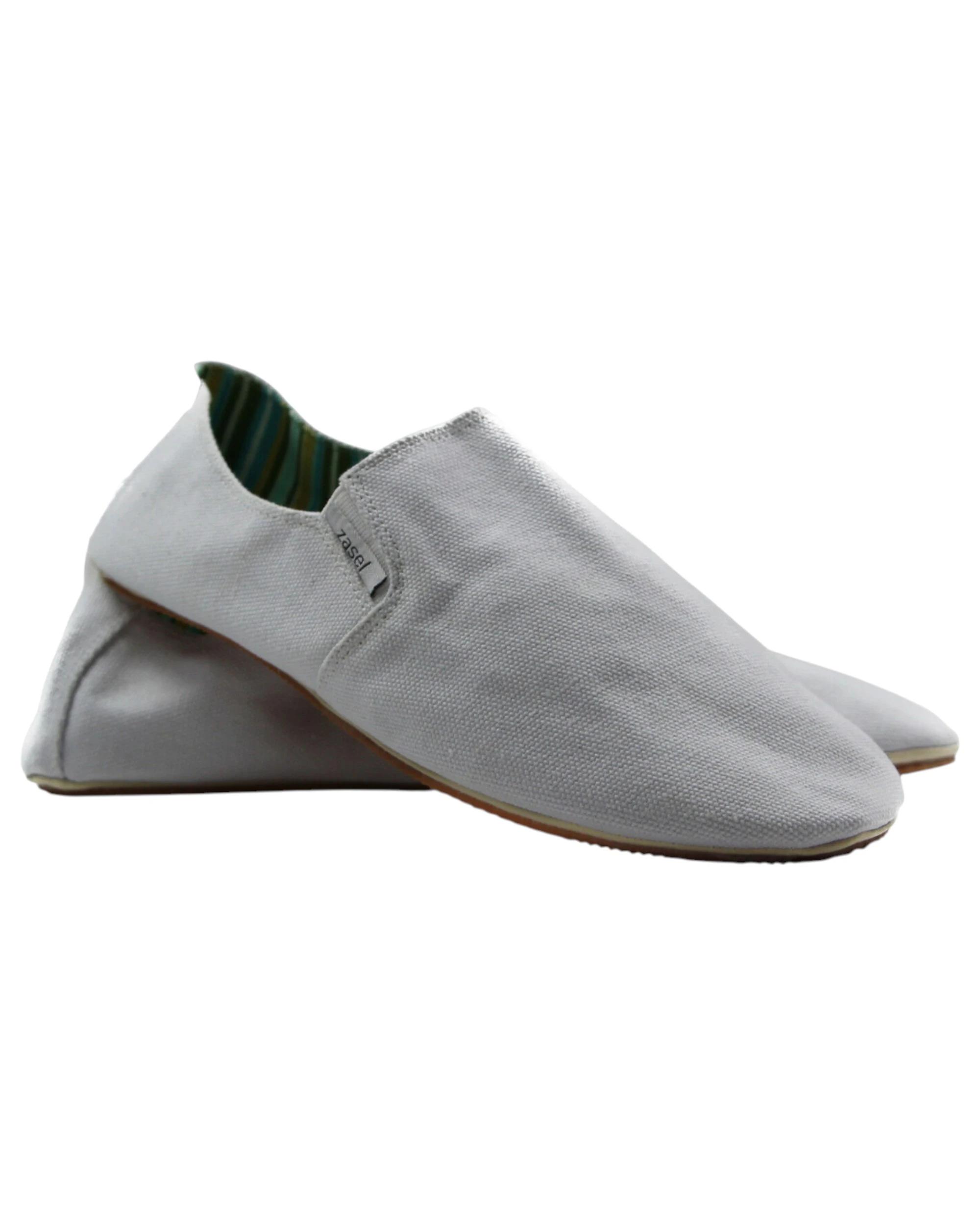 1 Zasel Mens Cotton Canvas Shoes WHITE, 1 of 1