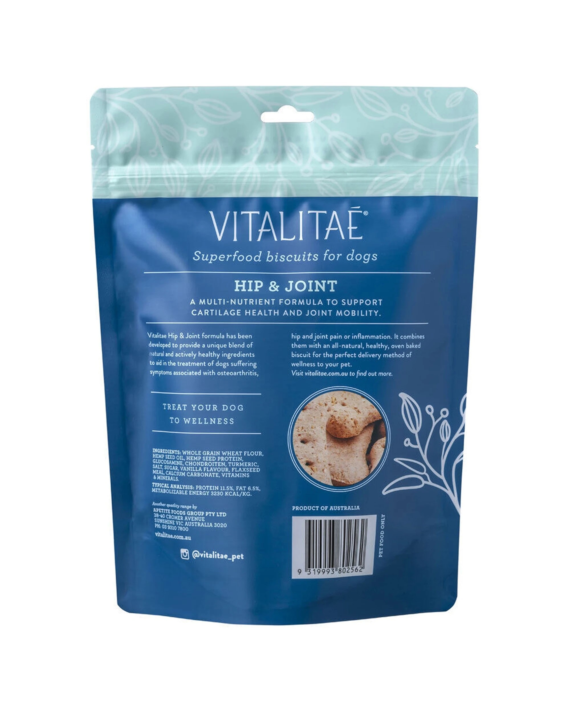 3 Vitalitae 4PK Dog Biscuits Hip and Joint With Hemp Oil and Protein 350g - Plain, 3 of 4