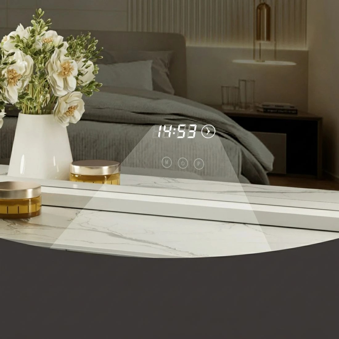 4 Embellir Makeup Mirror 60x52cm Hollywood Vanity with LED Light Tabletop - Multi, 4 of 6