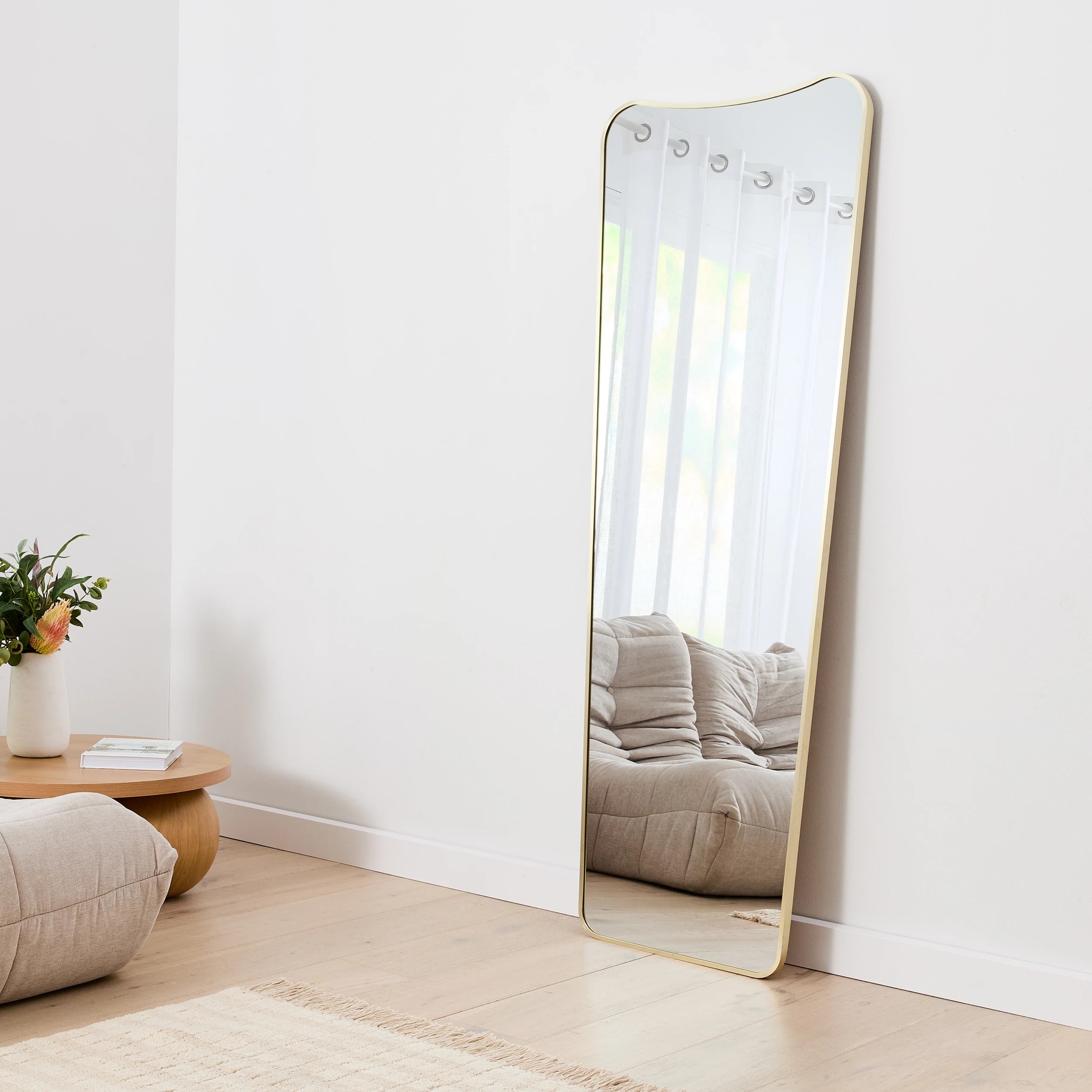 1 Sutton Gold Look Floor Mirror - 170cm x 60cm, 1 of 6