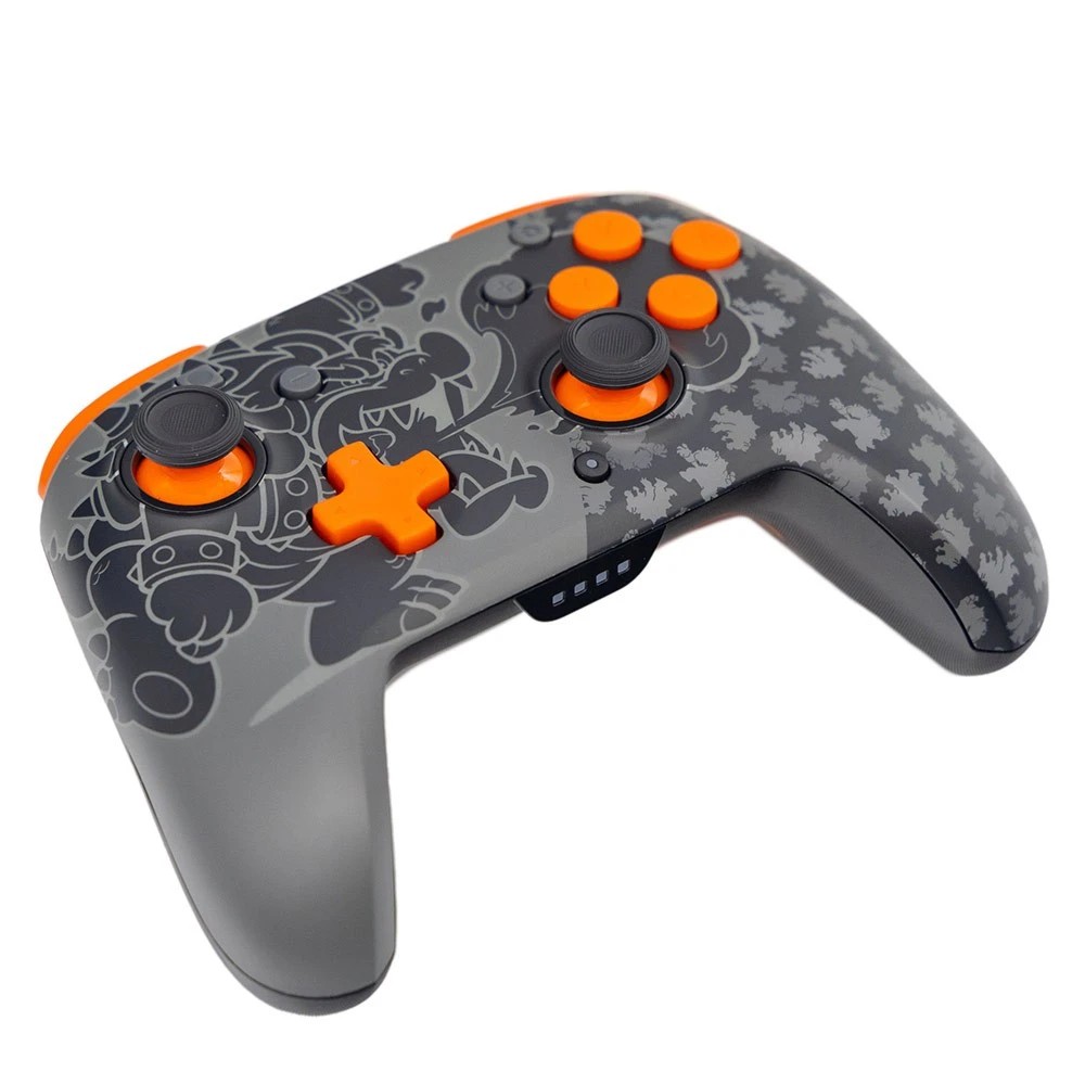 2 PDP - Rematch Glow Wireless Controller for Nintendo Switch - Blackout Bowser - Black,Dark Grey,Orange, 2 of 5