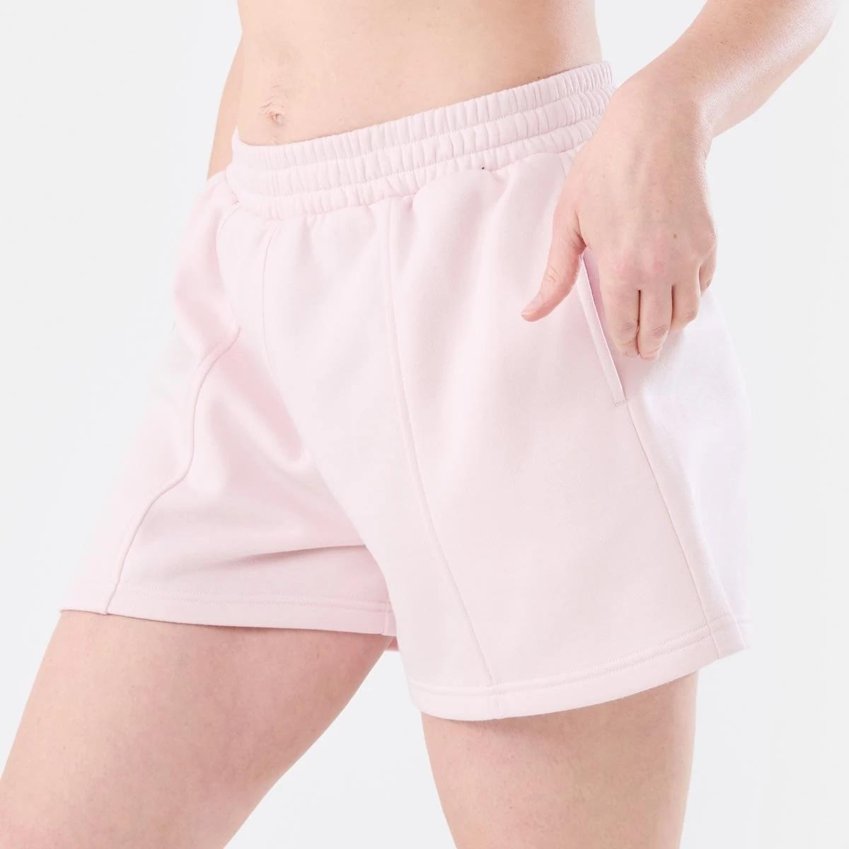 2 Active Womens Front Seam Fleece Shorts AURA PINK, 2 of 5