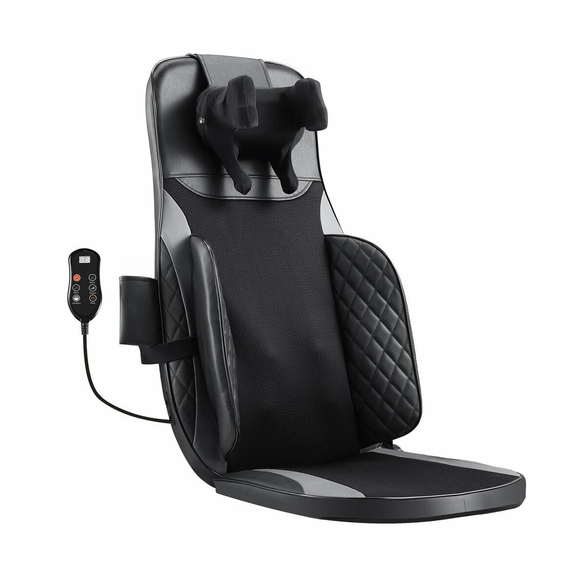1 HOMASA Full Body Massage Cushion Chair Back Neck Massager Seat Shiatsu Massaging Pad Vibration Heat Kneading Rolling, 1 of 3