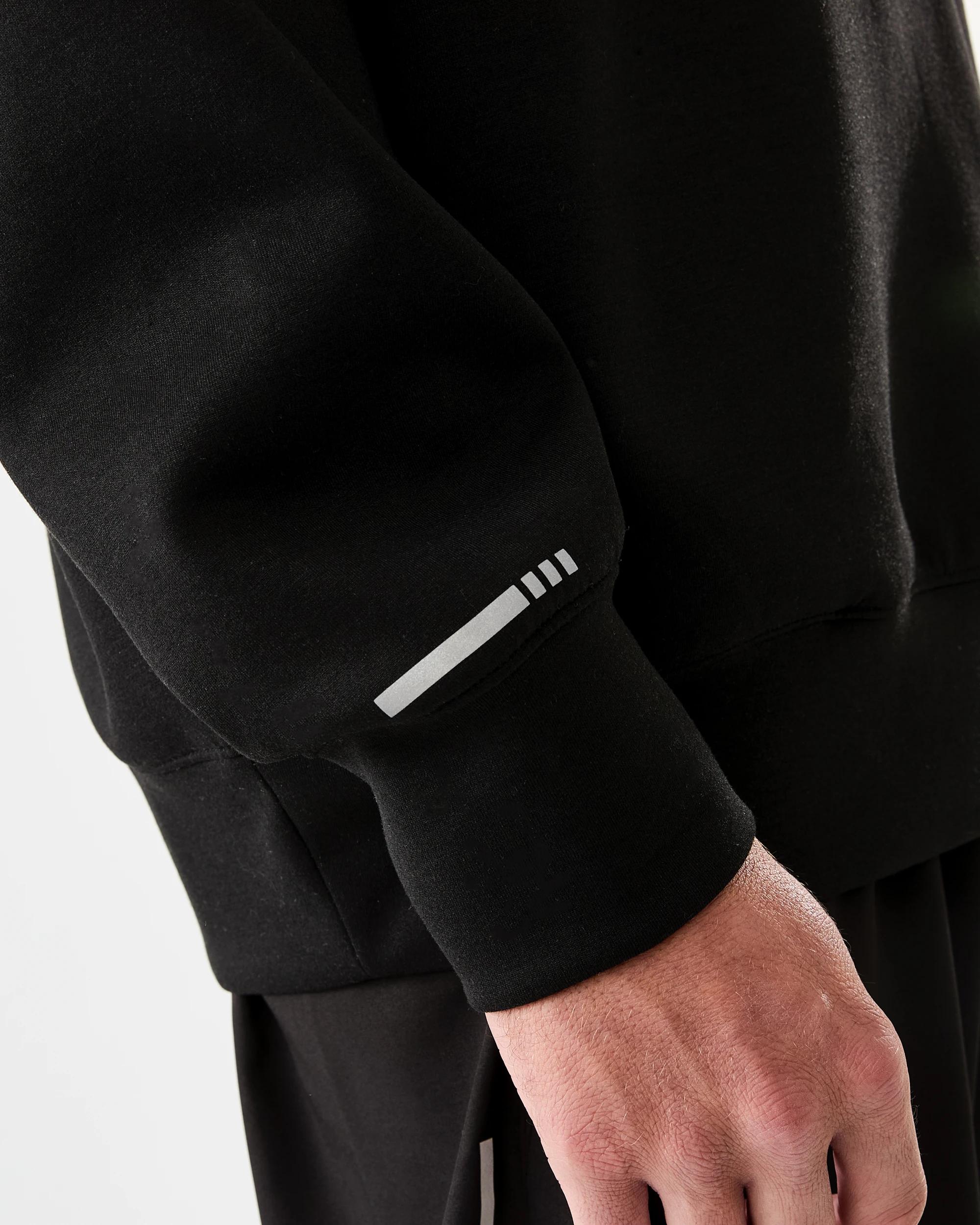 7 Active Mens Relaxed Scuba Hoodie Black, 7 of 8