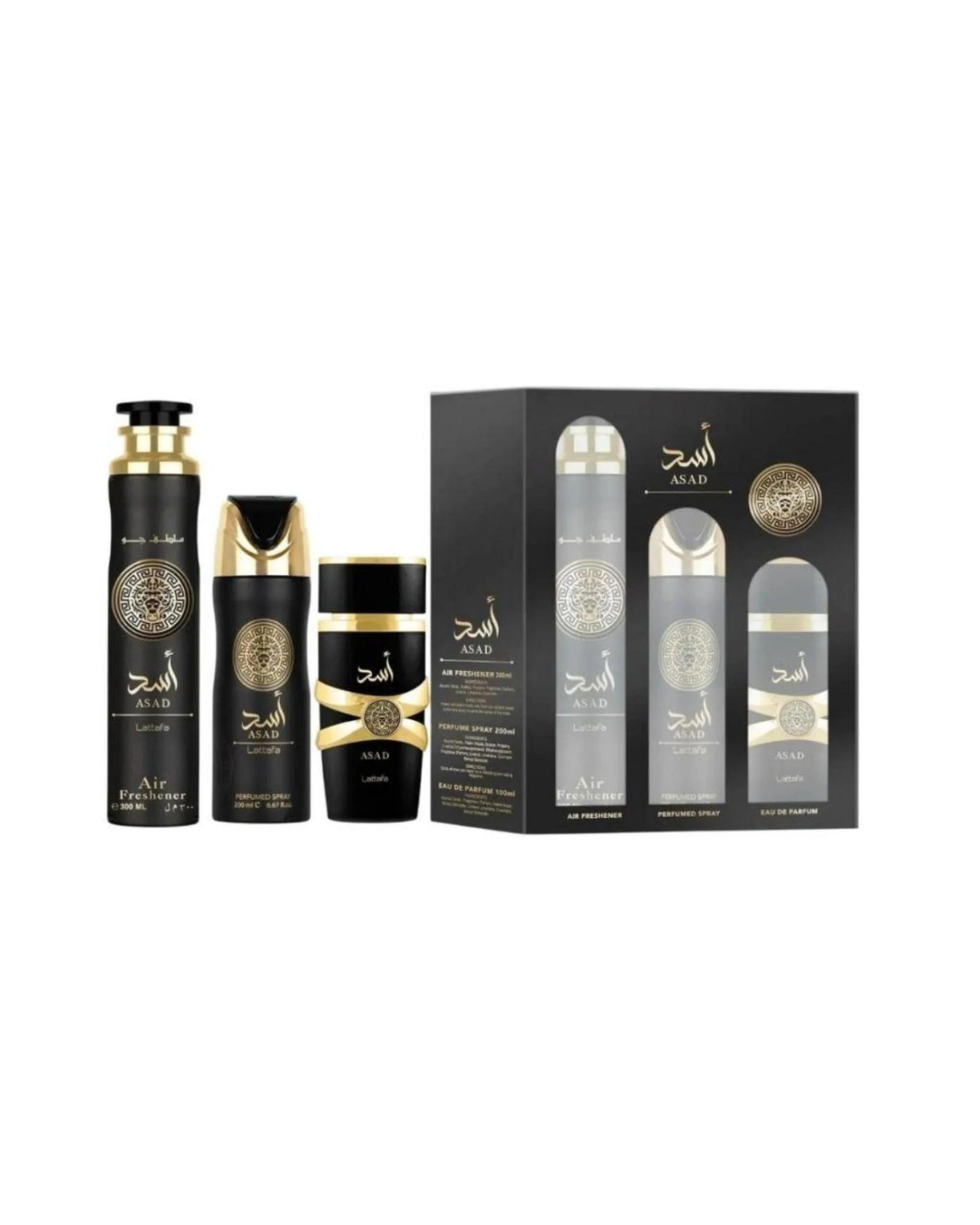 1 Lattafa Asad 3 Piece 100ml Eau De Parfum, 1 of 1