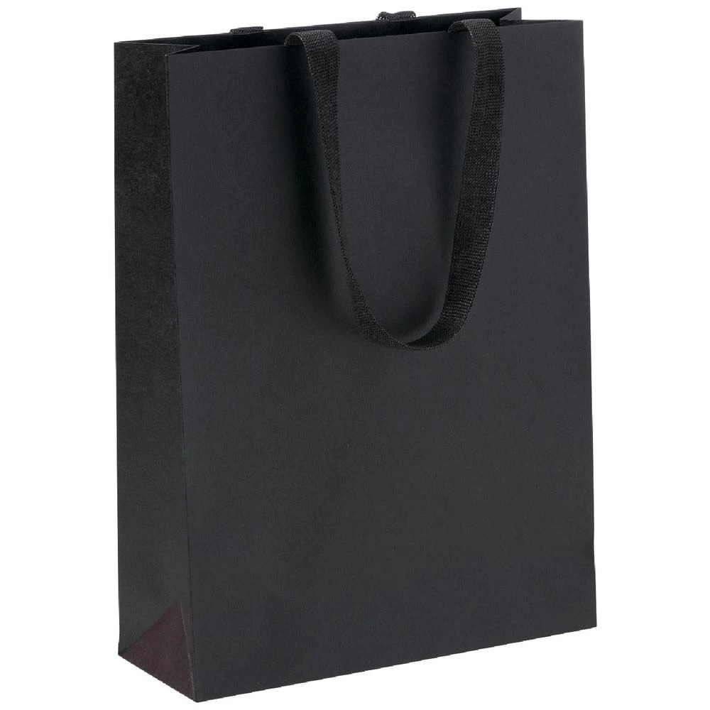 1 J.Burrows Premium Kraft Bags Medium Black 12 Pack, 1 of 4