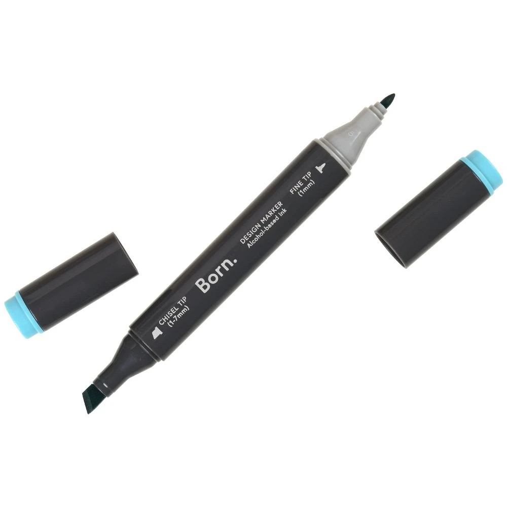 3 Born Professional Dual-Tip Artist Marker Peacock Green G862, 3 of 4