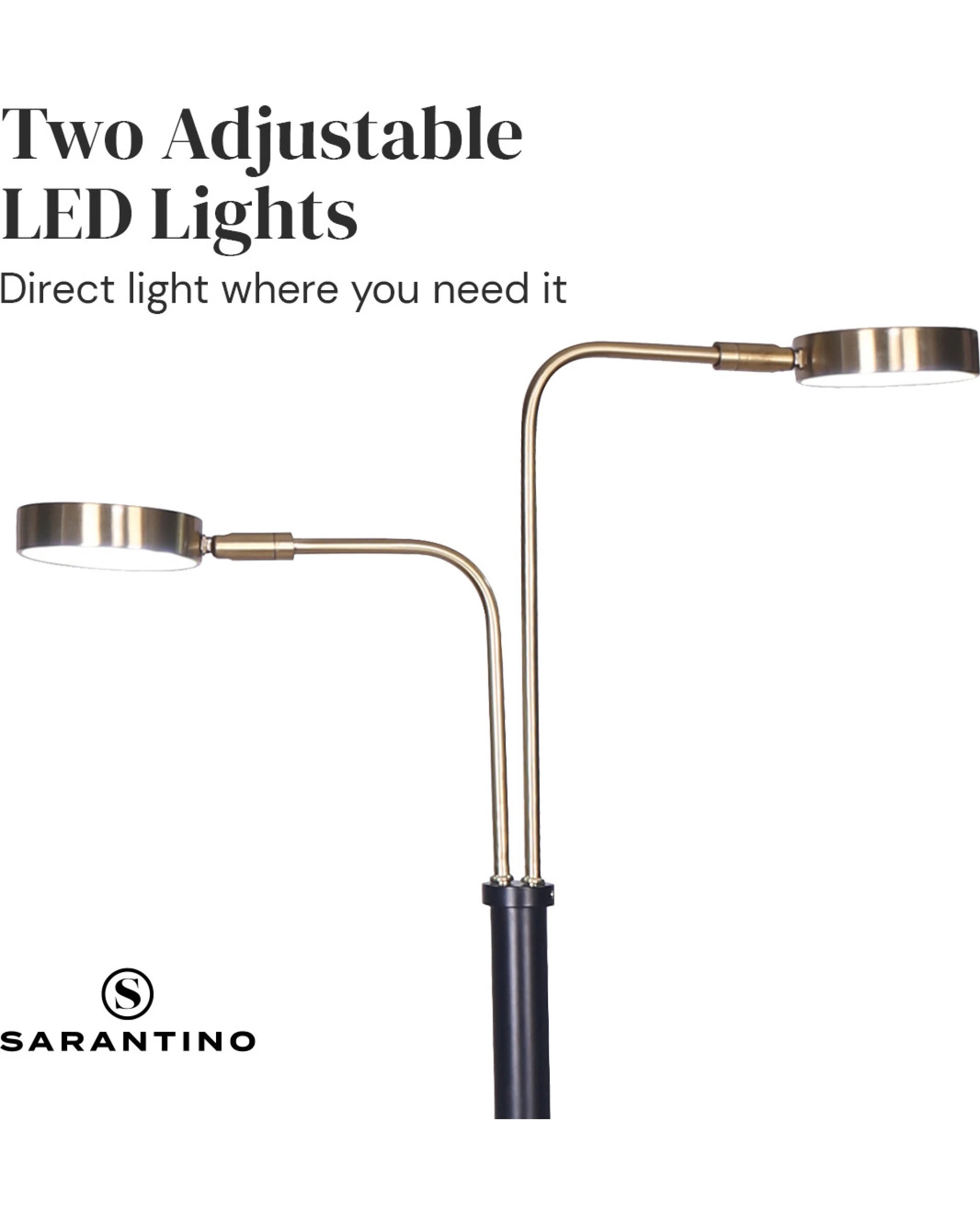 5 Sarantino LED Metal Floor Lamp, 5 of 9