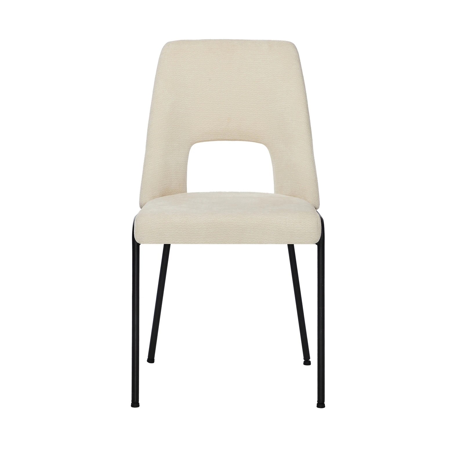 7 Oikiture 4x Dining Chairs Chenille Fabric Kitchen Side Chair - Beige - Beige, 7 of 9