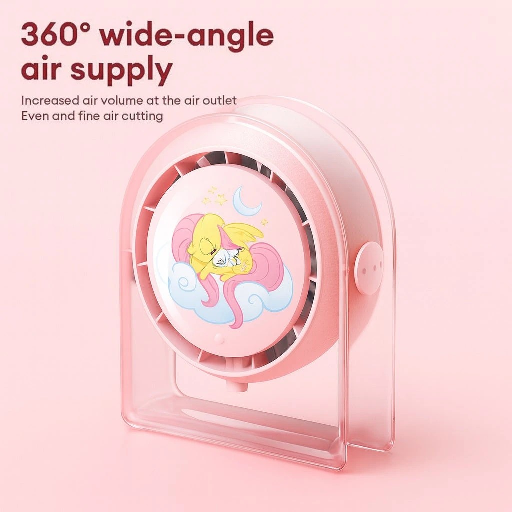 3 My Little Pony Yunduo Series Desktop Fan – Pink - Pink, 3 of 4