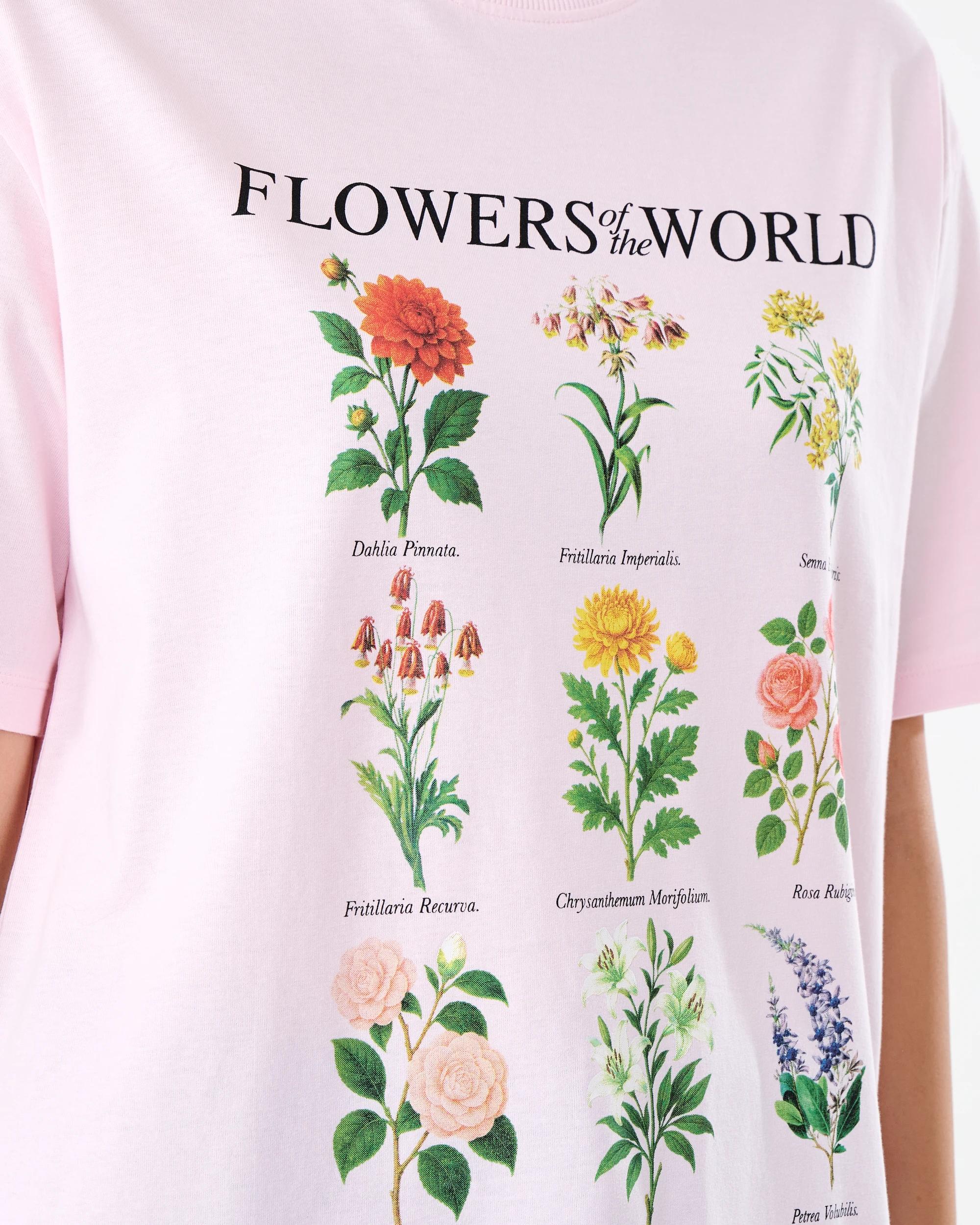 5 Short Sleeve Oversized Boyfriend T-shirt Flowers, 5 of 6