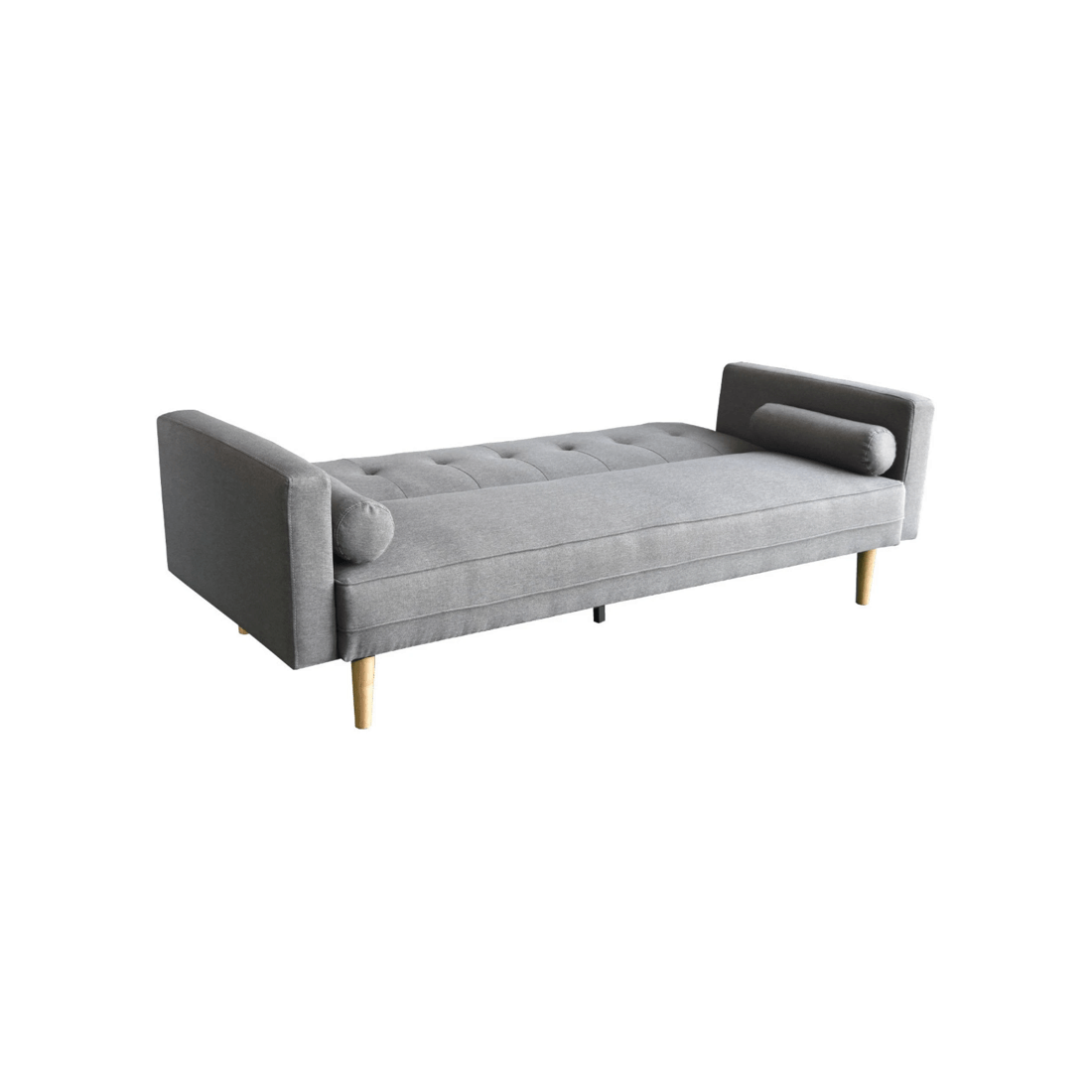 2 Sarantino 3 Seater Linen Sofa Bed Couch With Pillows - Light Grey, 2 of 6