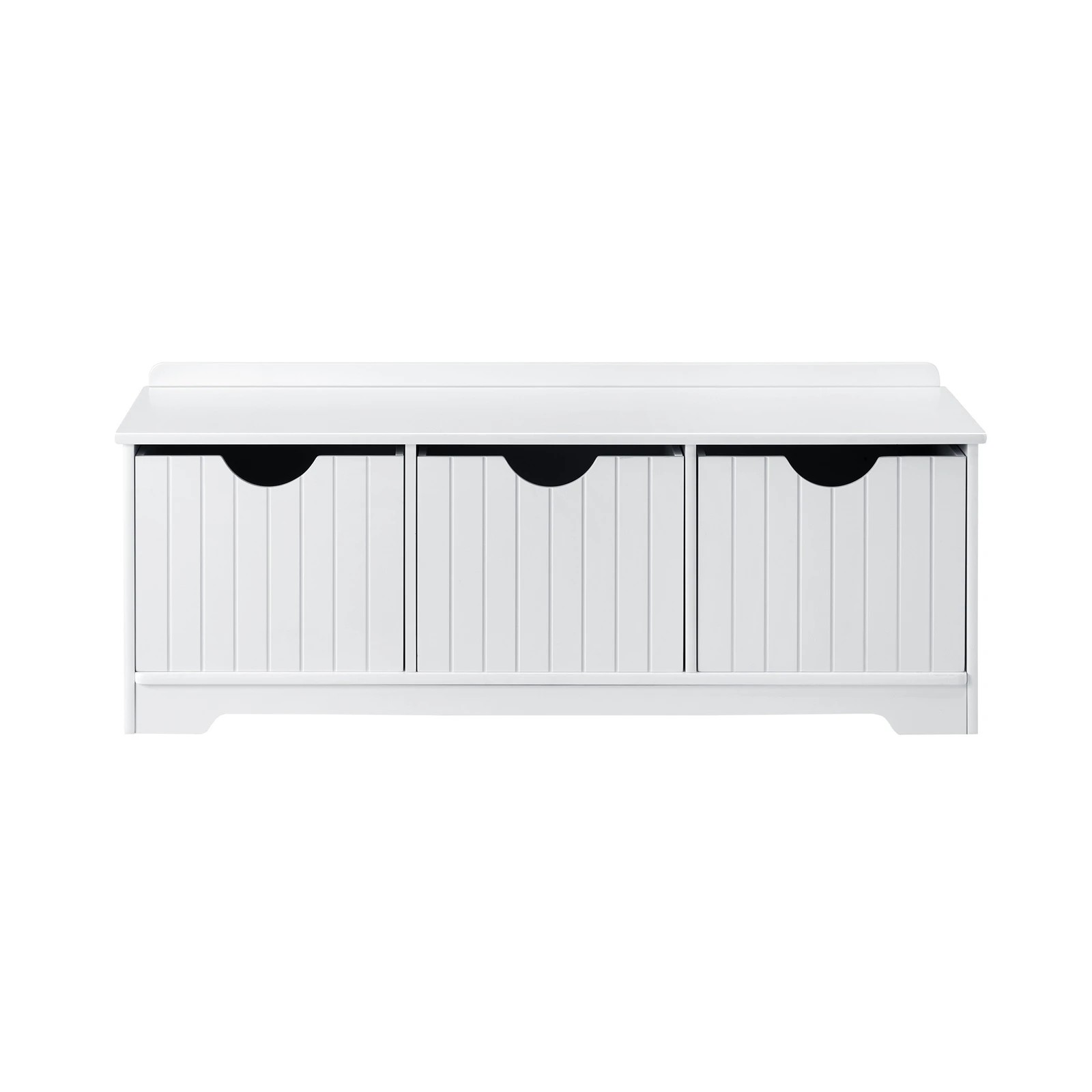 7 Oikiture Kids Toy Box Chest Storage Box Children Room Organiser Seating Bench
 - White, 7 of 10