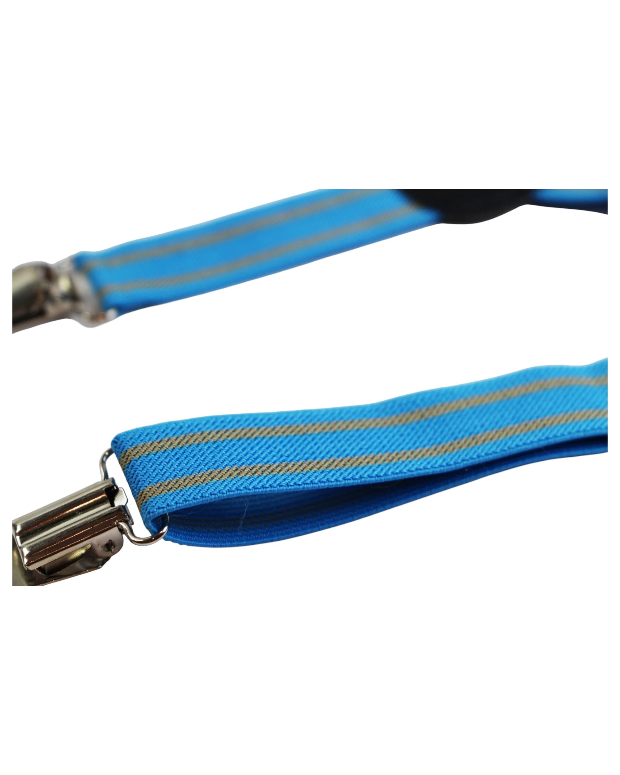 3 Zasel Boys Adjustable Light Blue & Latte Patterned Suspenders - Multi - Multi, 3 of 5