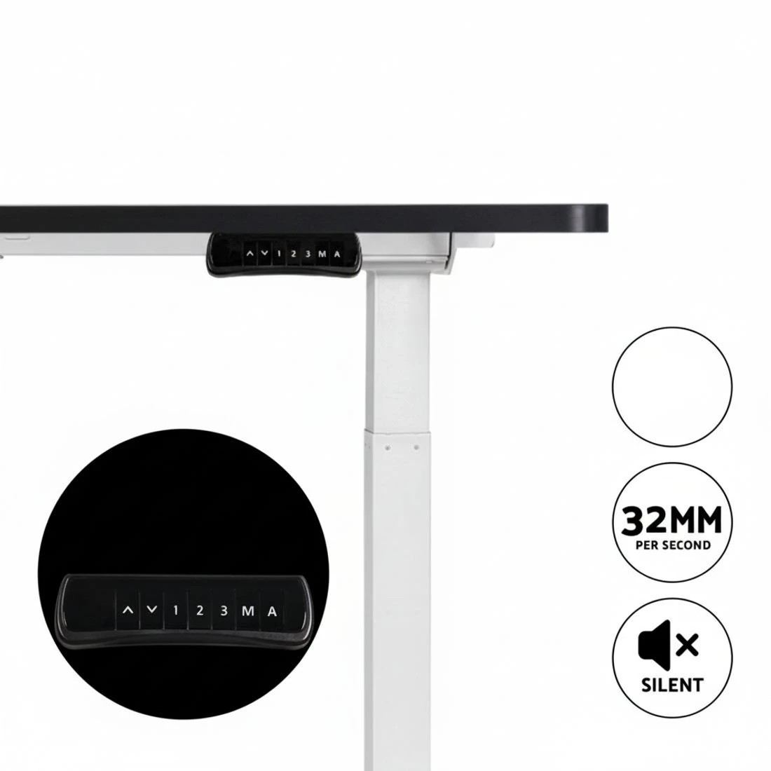 6 Artiss Standing Desk Motorised Dual Motor 140CM - Black, 6 of 7