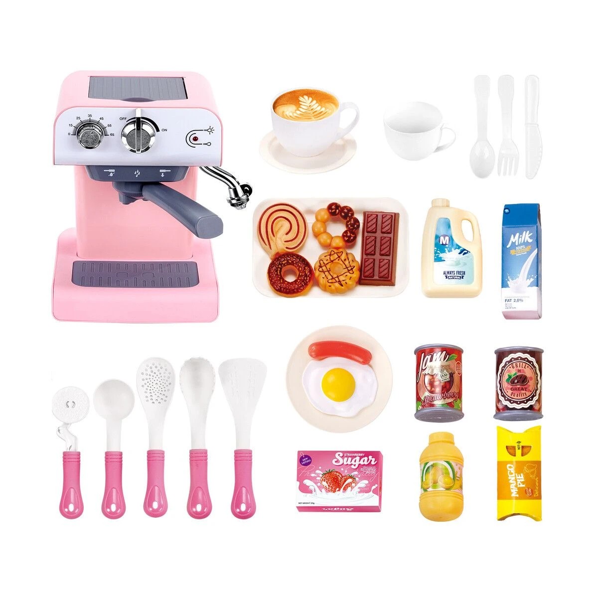 2 AUSWAY Kids Coffee Machine Maker Toy Set Pretend Role Play, 2 of 2