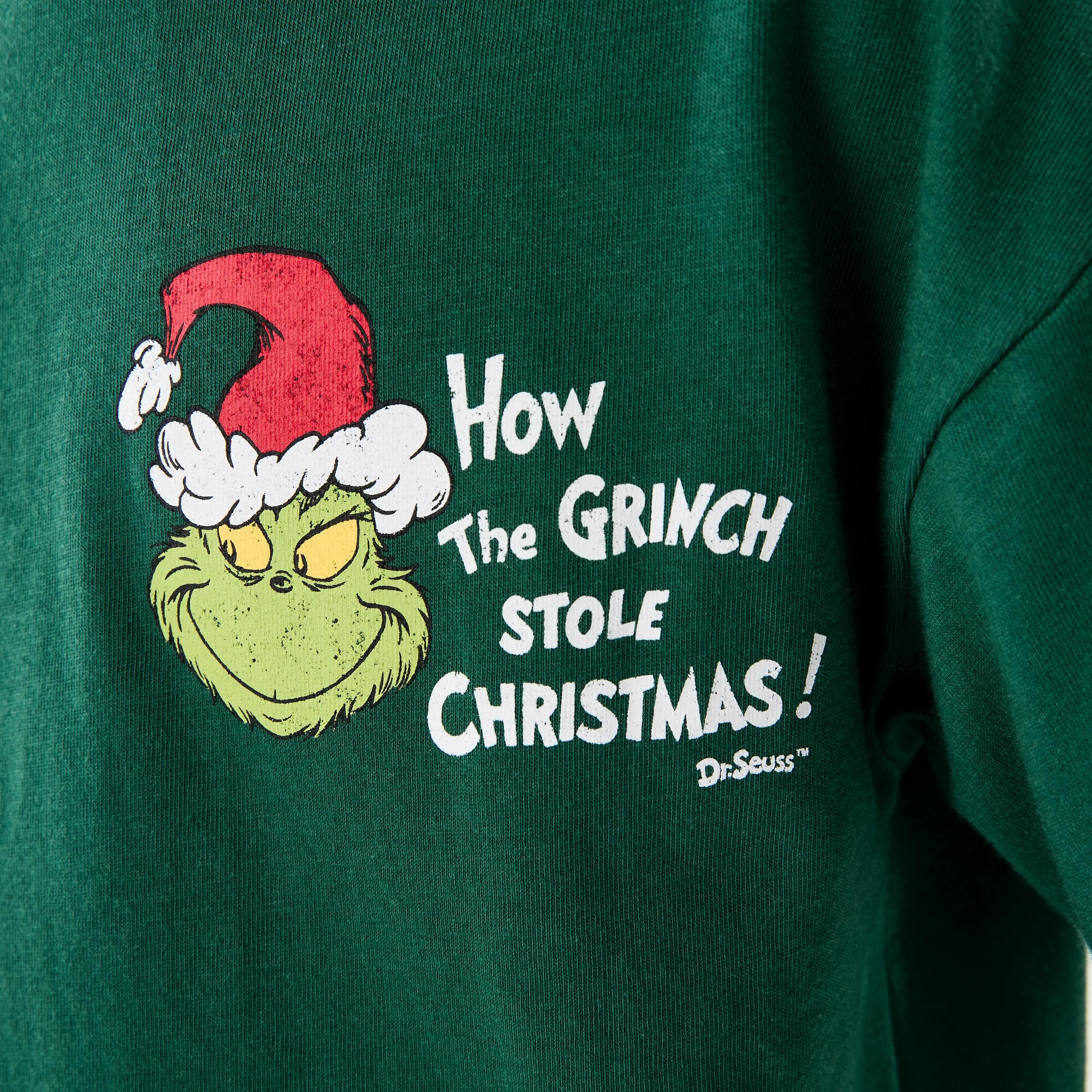 5 The Grinch License Christmas Oversized T-shirt GRINCH FAMILY XMAS PRINT GREEN KIDS, 5 of 8