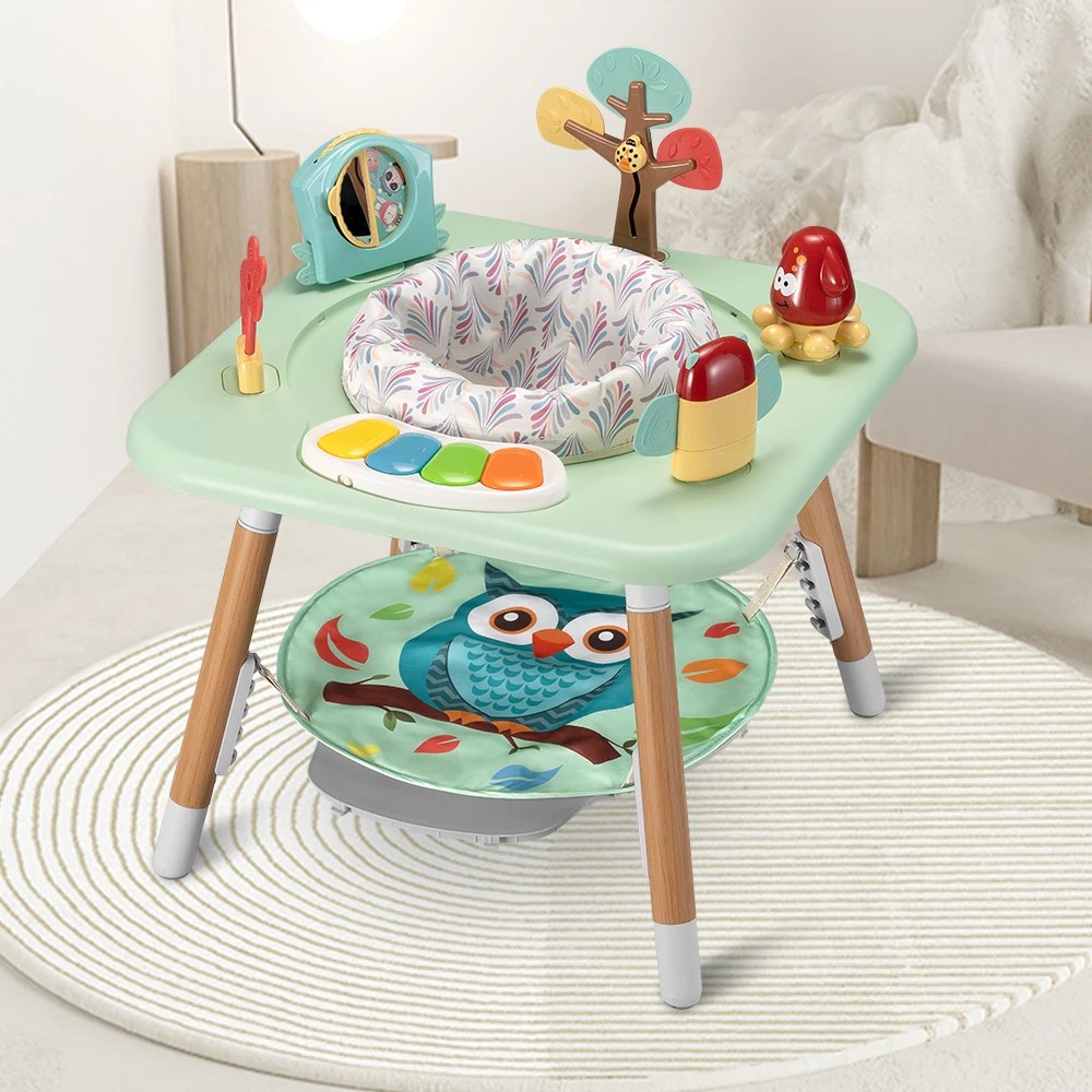 3 PlayPals Baby Activity Center 360° Swivel Seat 5 Heights Jumper - Green, 3 of 3