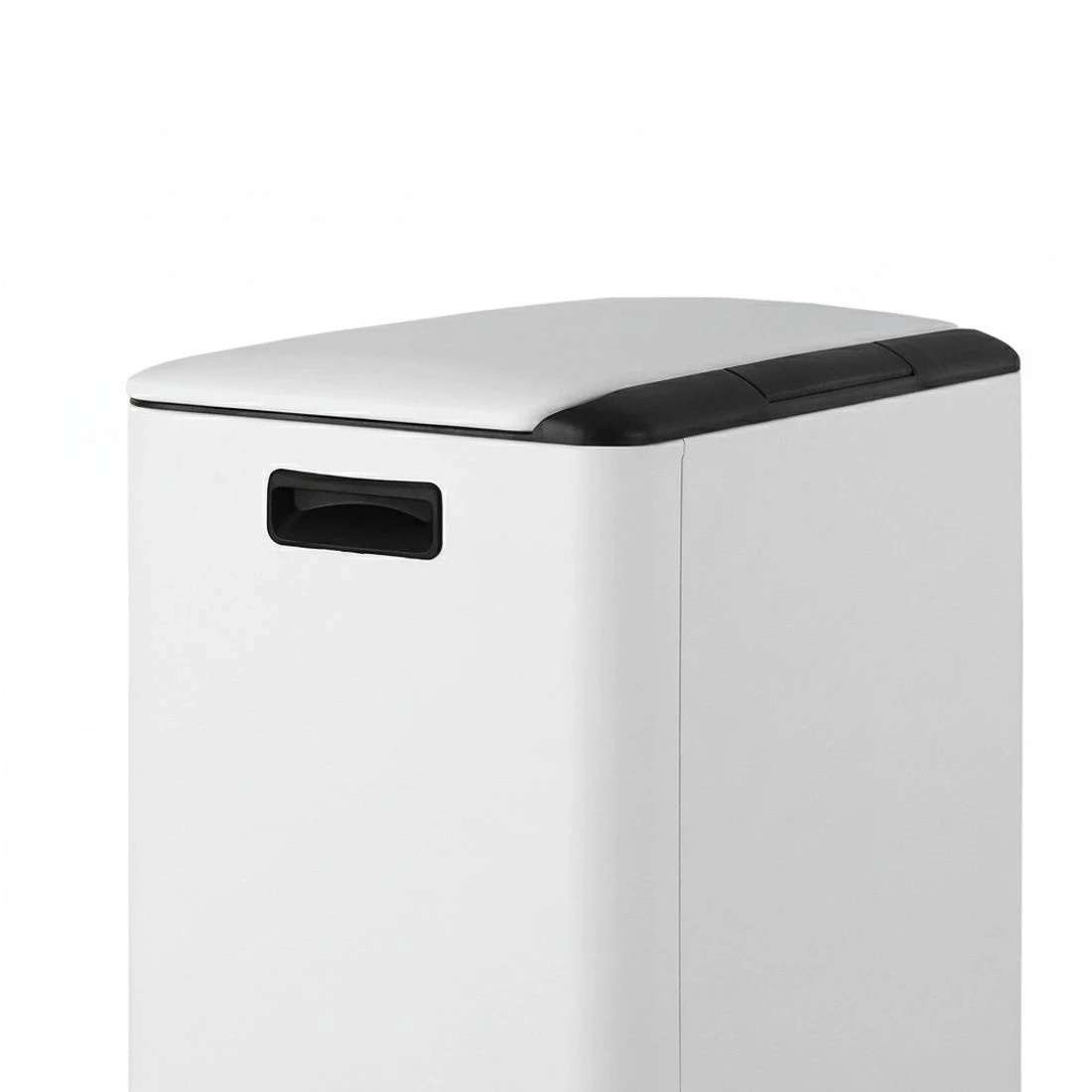 3 Cefito Pedal Bins Rubbish Bin Dual Compartment Waste Recycle Dustbins 40L - White, 3 of 4