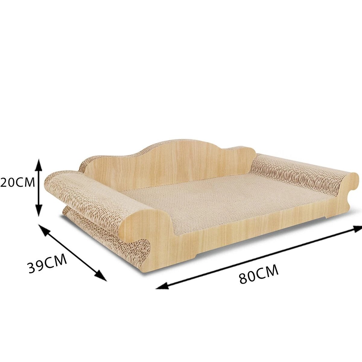 4 Pet Scene Cat Scratching Post Toy Bed Scratcher Corrugated Cardboard - Natural, 4 of 5