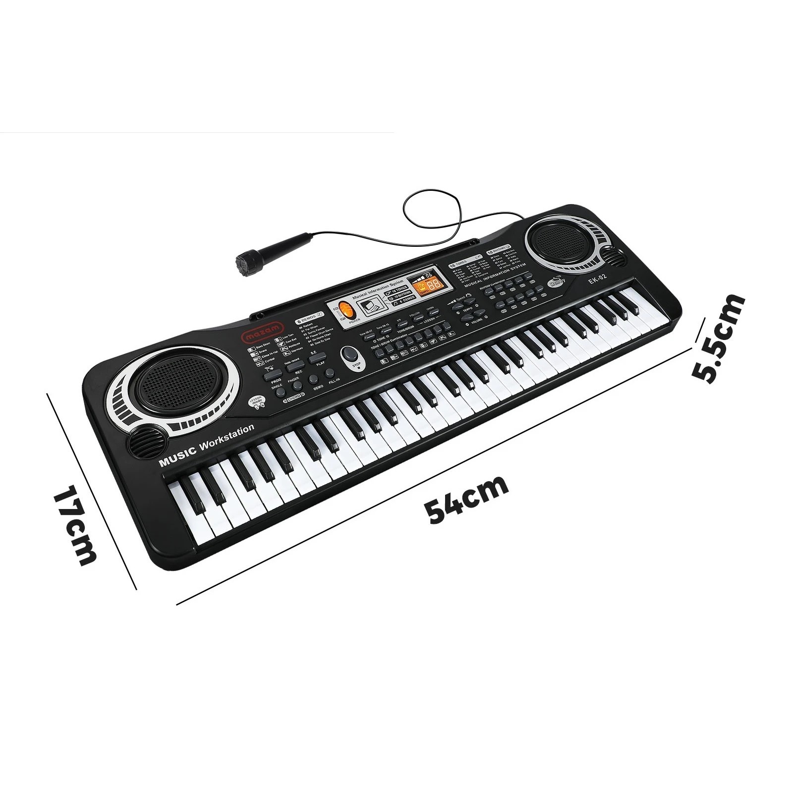 2 Mazam 61 Keys Piano Keyboard Electronic Musical Kids Toy Gift - Black, 2 of 10
