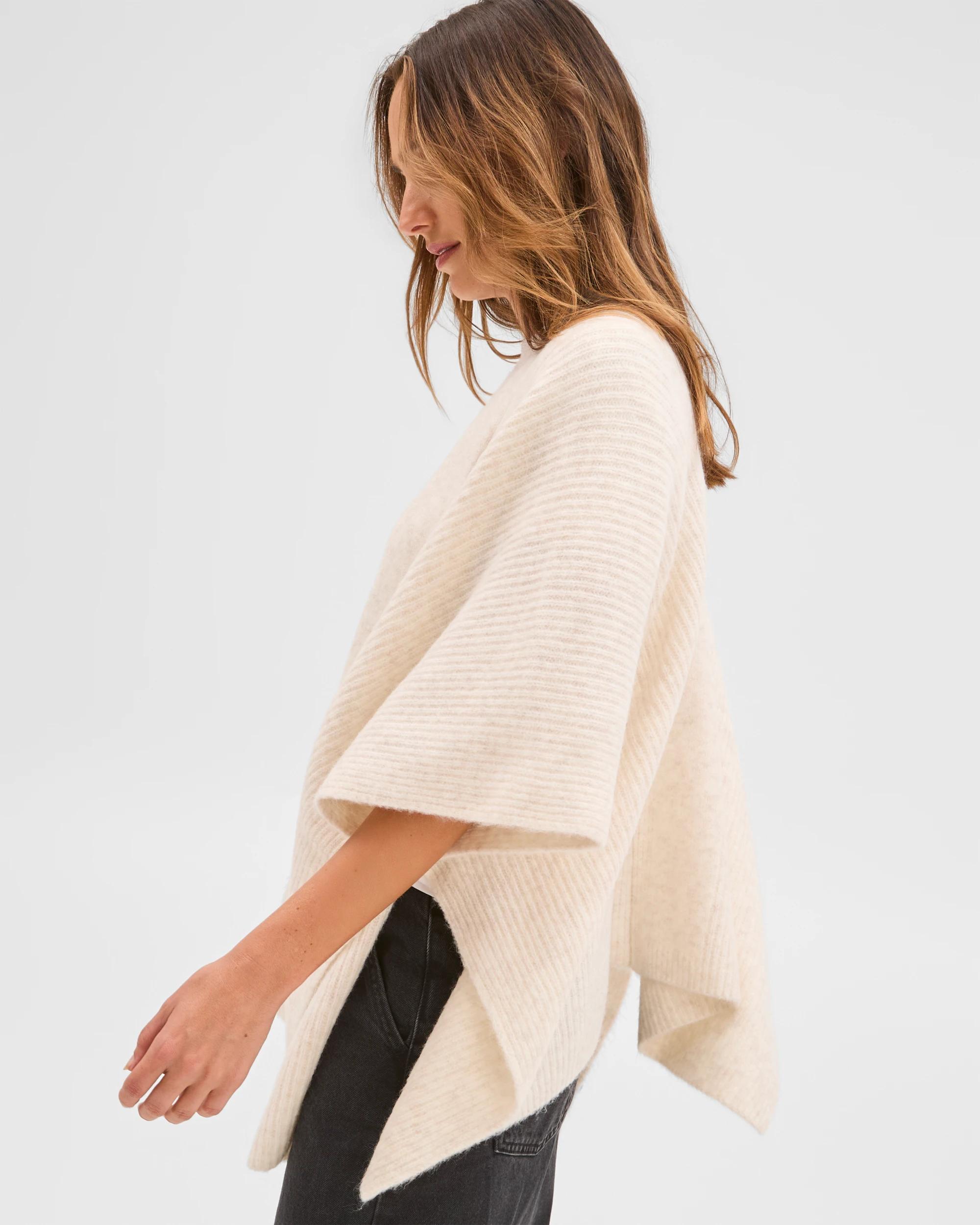 4 Target Woman Knitted Poncho CREAM MARLE, 4 of 6