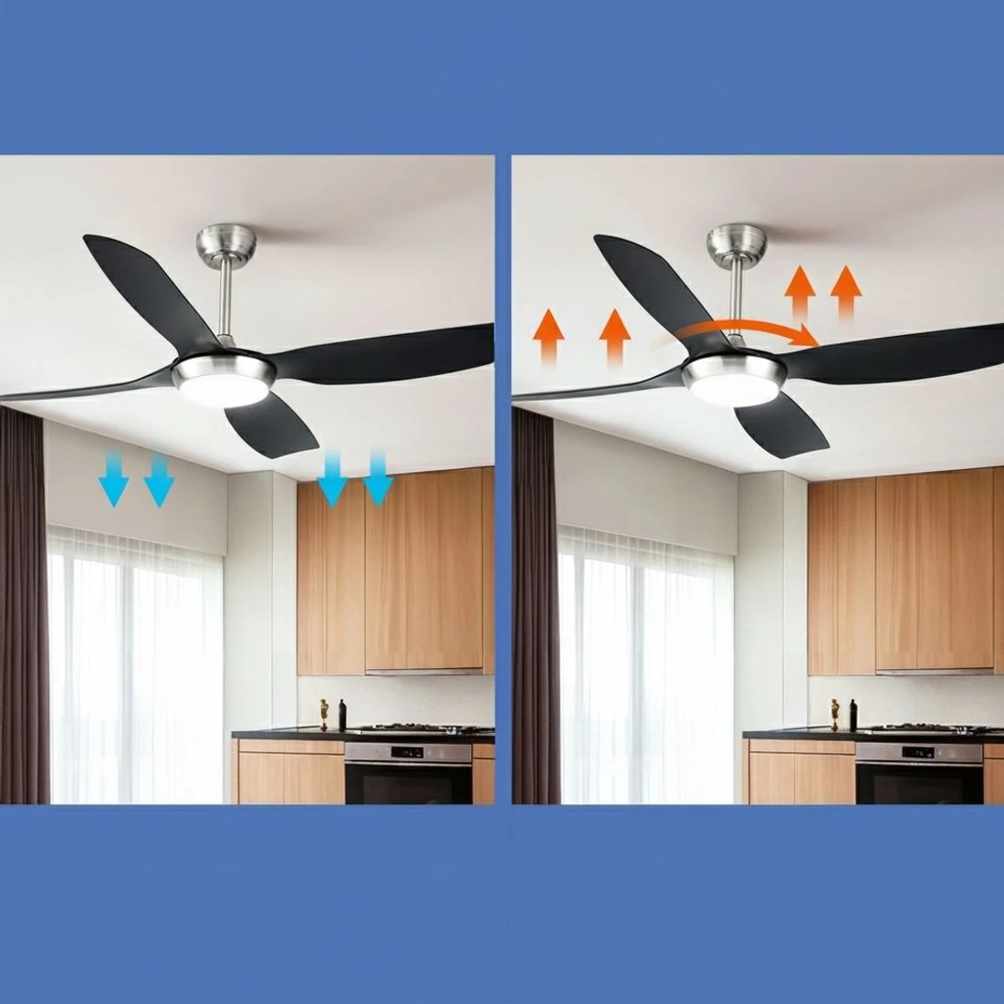 5 Devanti 52'' Ceiling Fan DC Motor w/Light w/Remote - Multi, 5 of 6