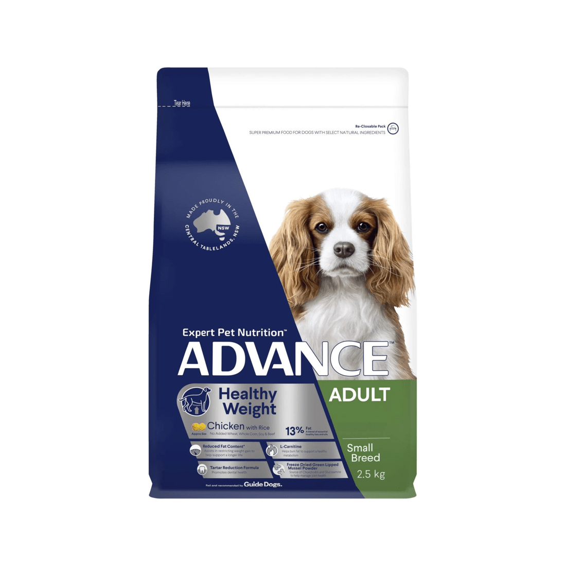 2 Advance Adult Small Breed Weight Control Dry Dog Food Chicken w/ Rice 2.5kg, 2 of 3