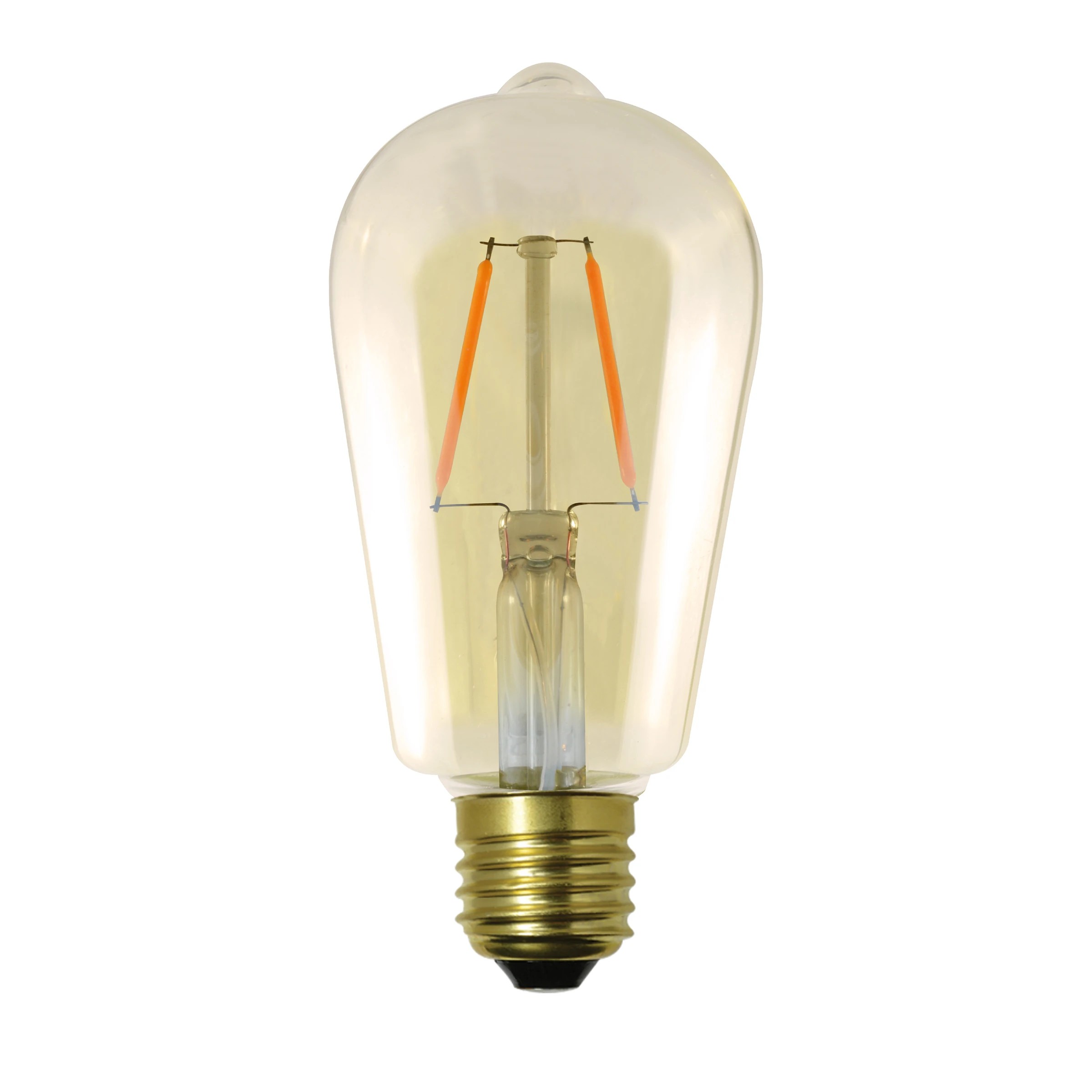 2 I001219 Mirabella LED ST58 Filament Amber ES 2W Decorative Globe Bulb, 2 of 5